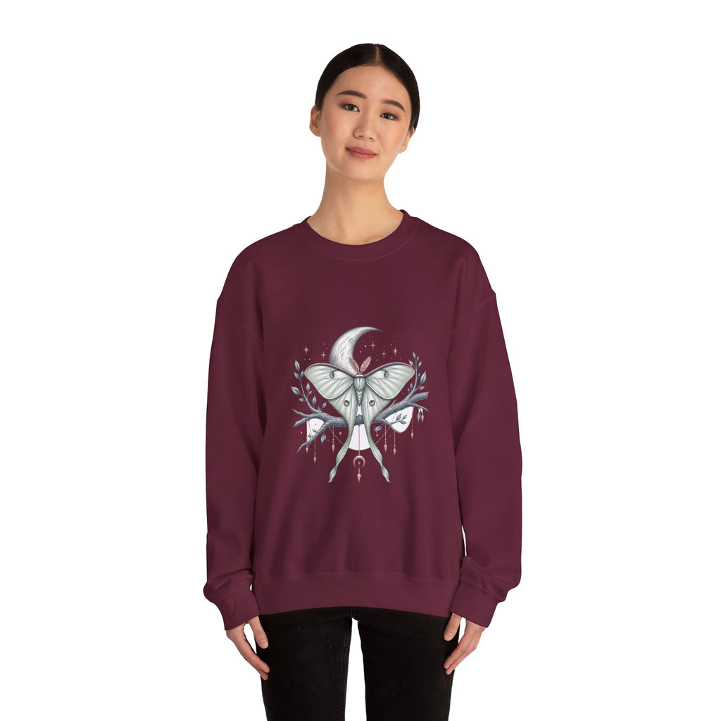 Matching Couple Sweatshirt - Butterfly & Moth Matching Couple Comfort Colors Crew Hand-Drawn Art His Hers Anniversary Gift - Design B