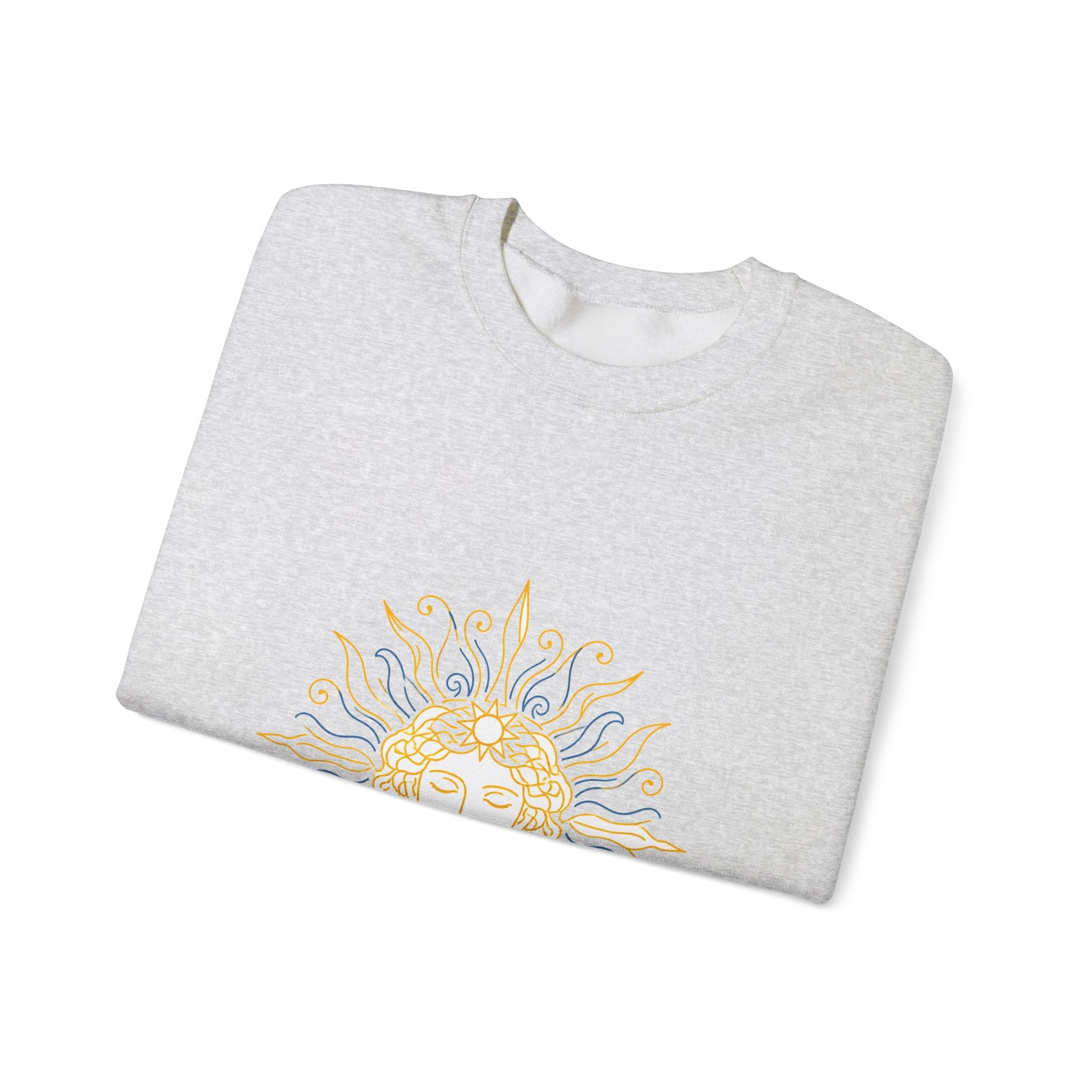 Matching Couple Sweatshirt - Helios & Selene Matching Couple Crewneck Sweatshirt Minimalist Art His Hers Valentine Gift - Design A
