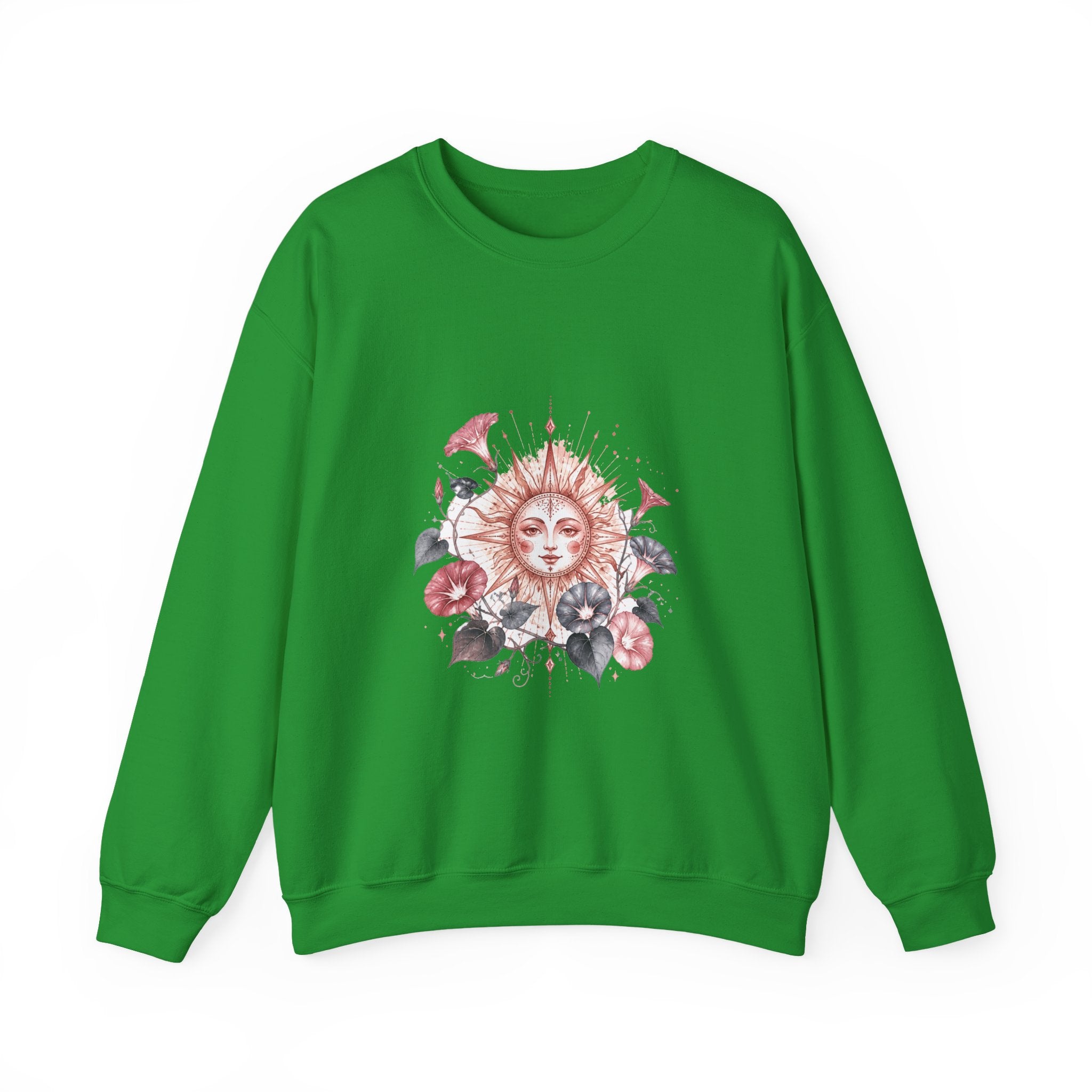 Matching Couple Sweatshirt - Sun & Moon Matching Couple Crewneck Sweatshirt Watercolor Art His Hers Engagement Gift - Design B