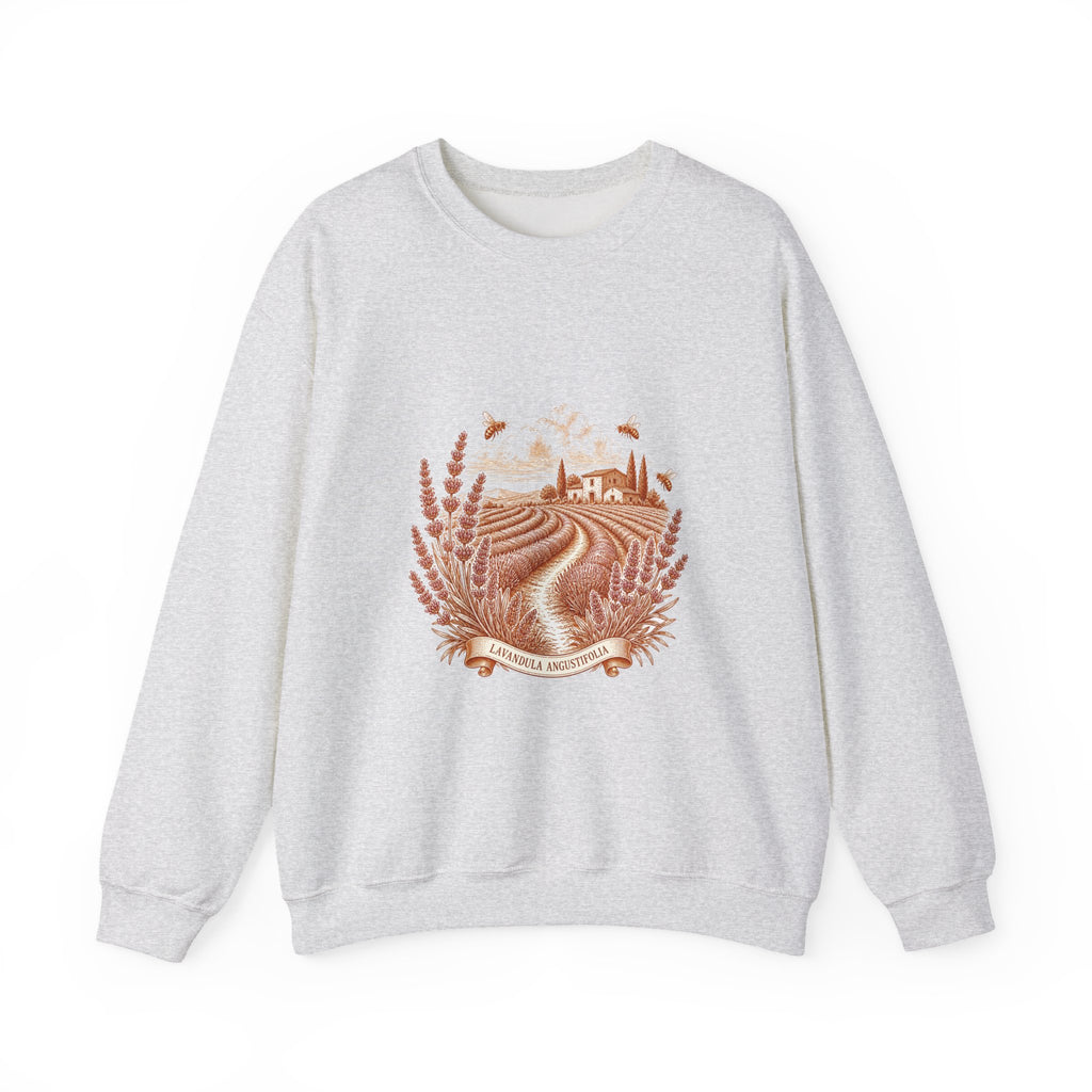 Matching Couple Sweatshirt - Lavender Fields & Canyon Matching Couple Premium Fleece Sweatshirt Vintage Art His Hers Honeymoon Gift - Design A