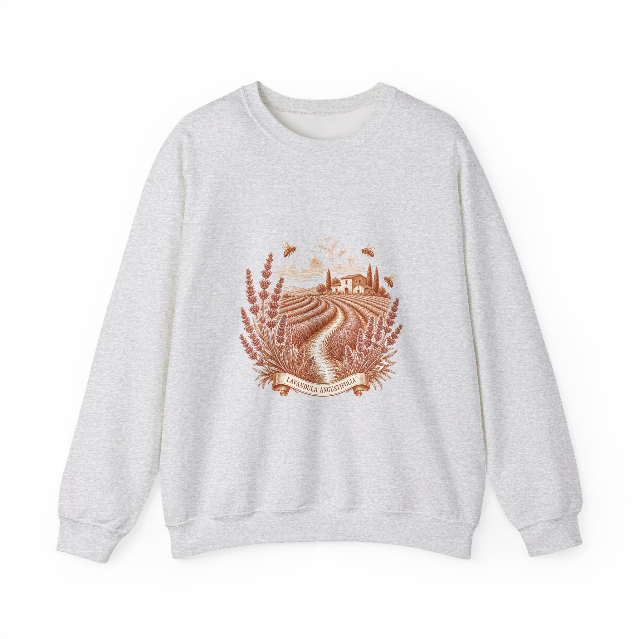 Matching Couple Sweatshirt - Lavender Fields & Canyon Matching Couple Premium Fleece Sweatshirt Vintage Art His Hers Honeymoon Gift - Design A