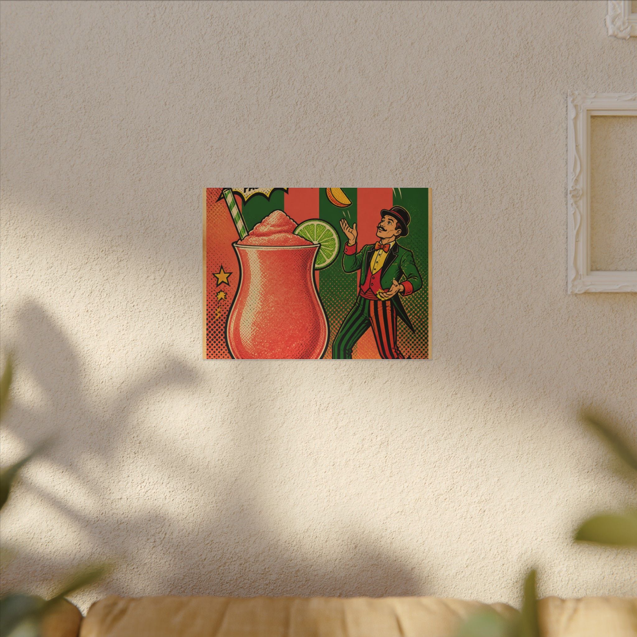 Daiquiri Fruit Juggler Wall Art Canvas 16×20 Pop Art Living Room Decor Maximalist Print