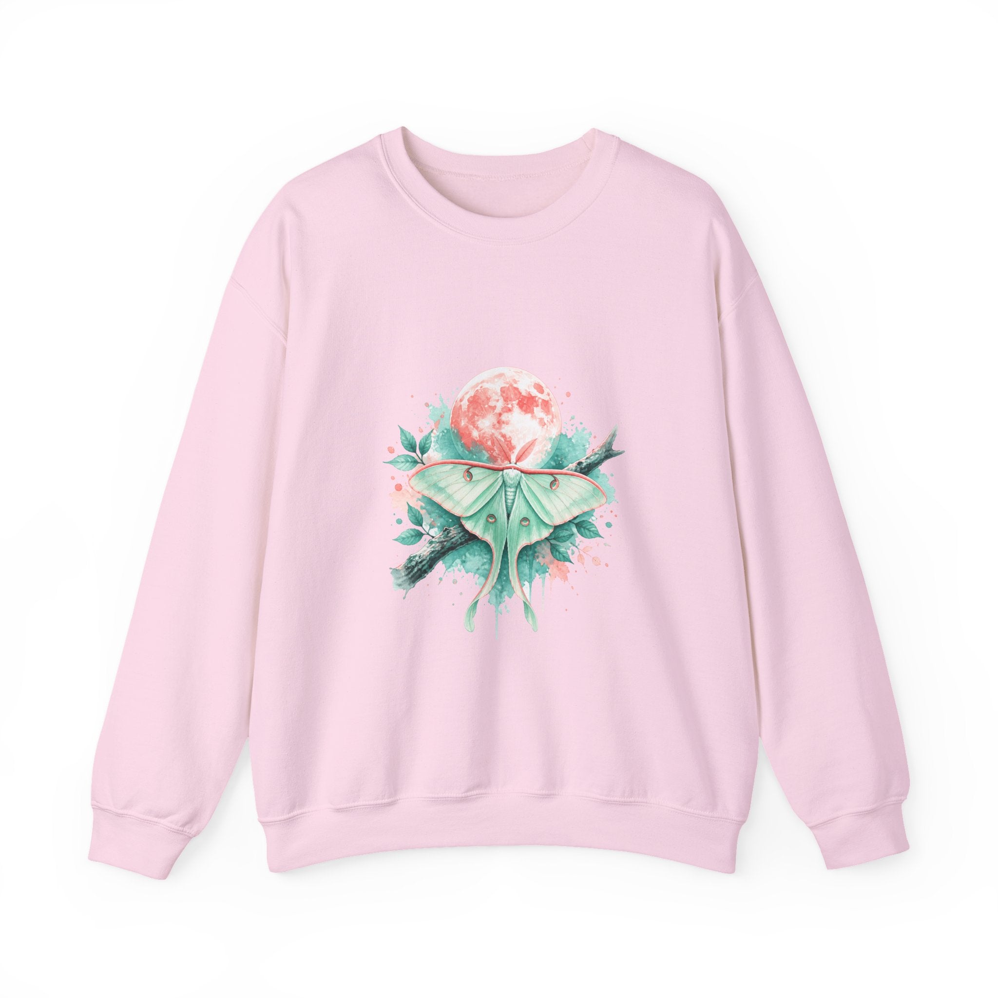 Matching Couple Sweatshirt - Butterfly & Moth Matching Couple Crewneck Sweatshirt Watercolor Art His Hers Engagement Gift - Design B