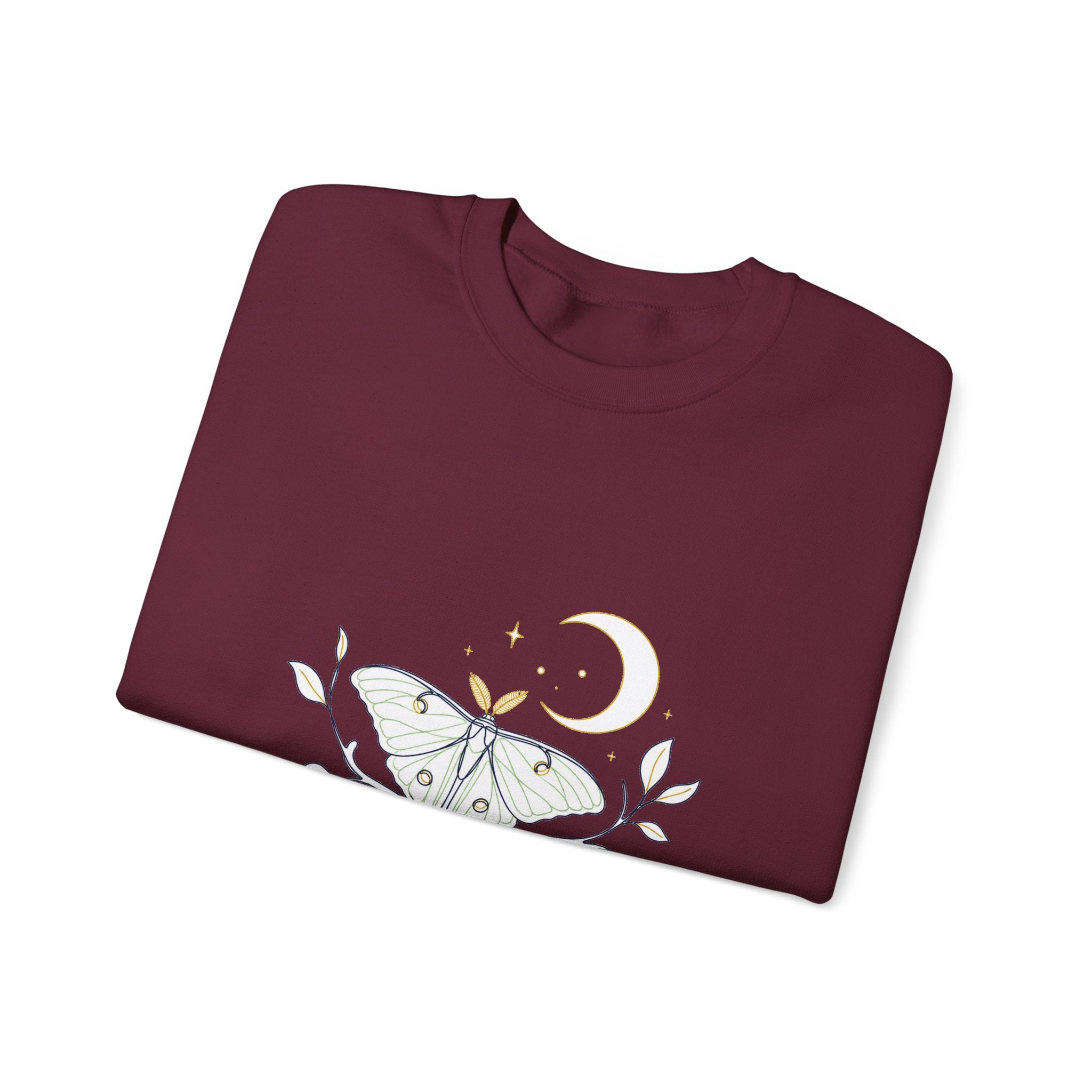 Matching Couple Sweatshirt - Butterfly & Moth Matching Couple Premium Fleece Sweatshirt Minimalist Art His Hers Christmas Gift - Design B