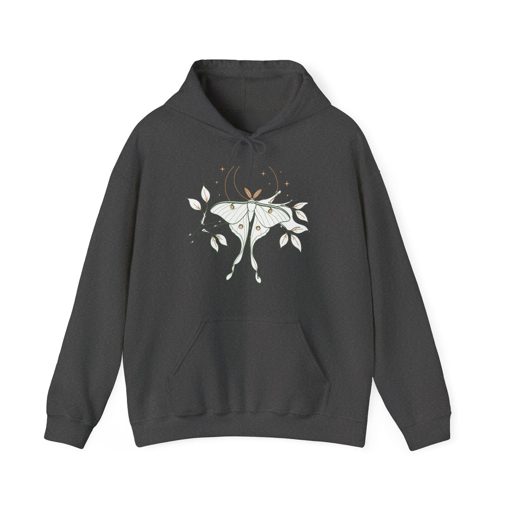 Matching Couple Sweatshirt - Butterfly & Moth Matching Couple Hooded Sweatshirt Minimalist Art His Hers Valentine Gift - Design B