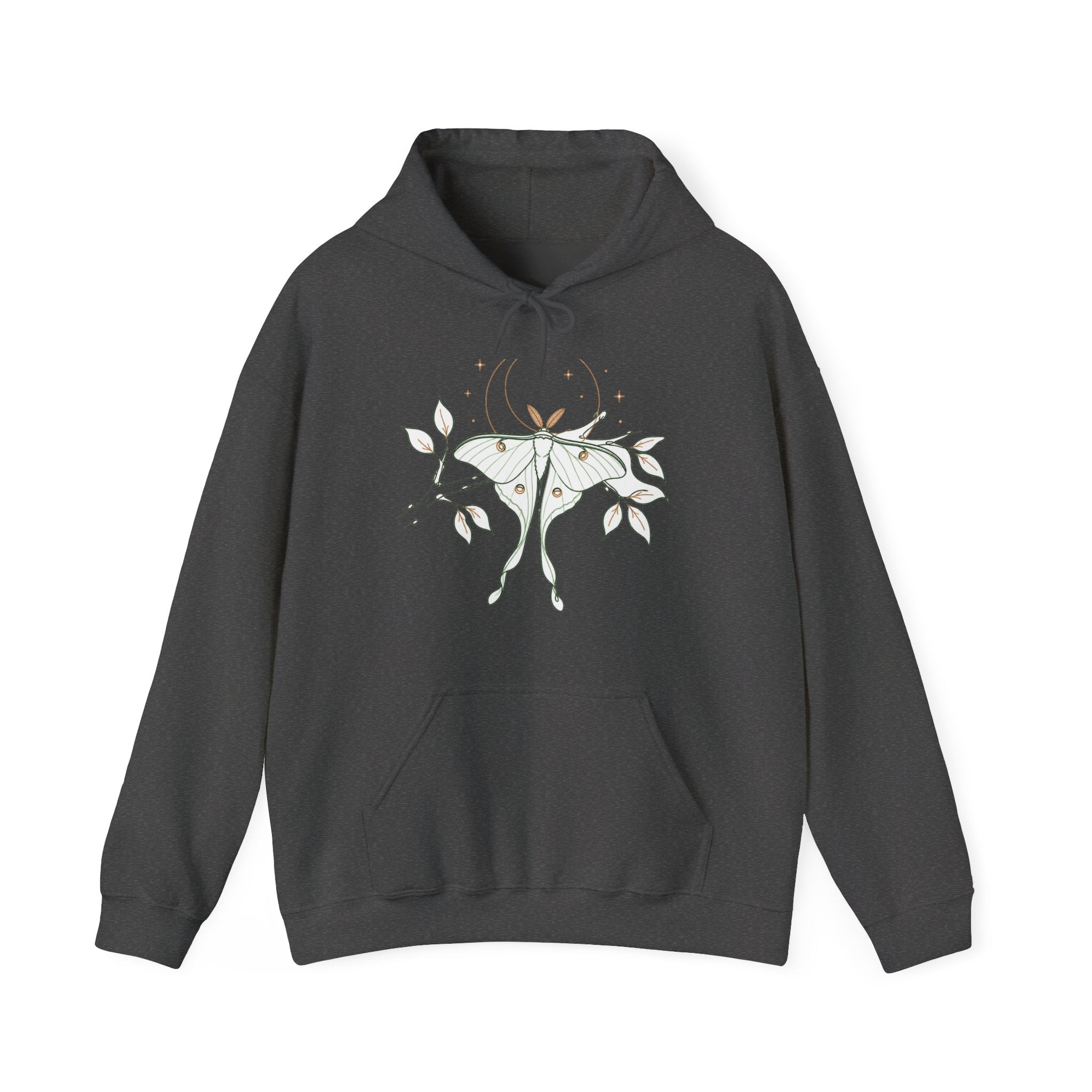Matching Couple Sweatshirt - Butterfly & Moth Matching Couple Hooded Sweatshirt Minimalist Art His Hers Valentine Gift - Design B