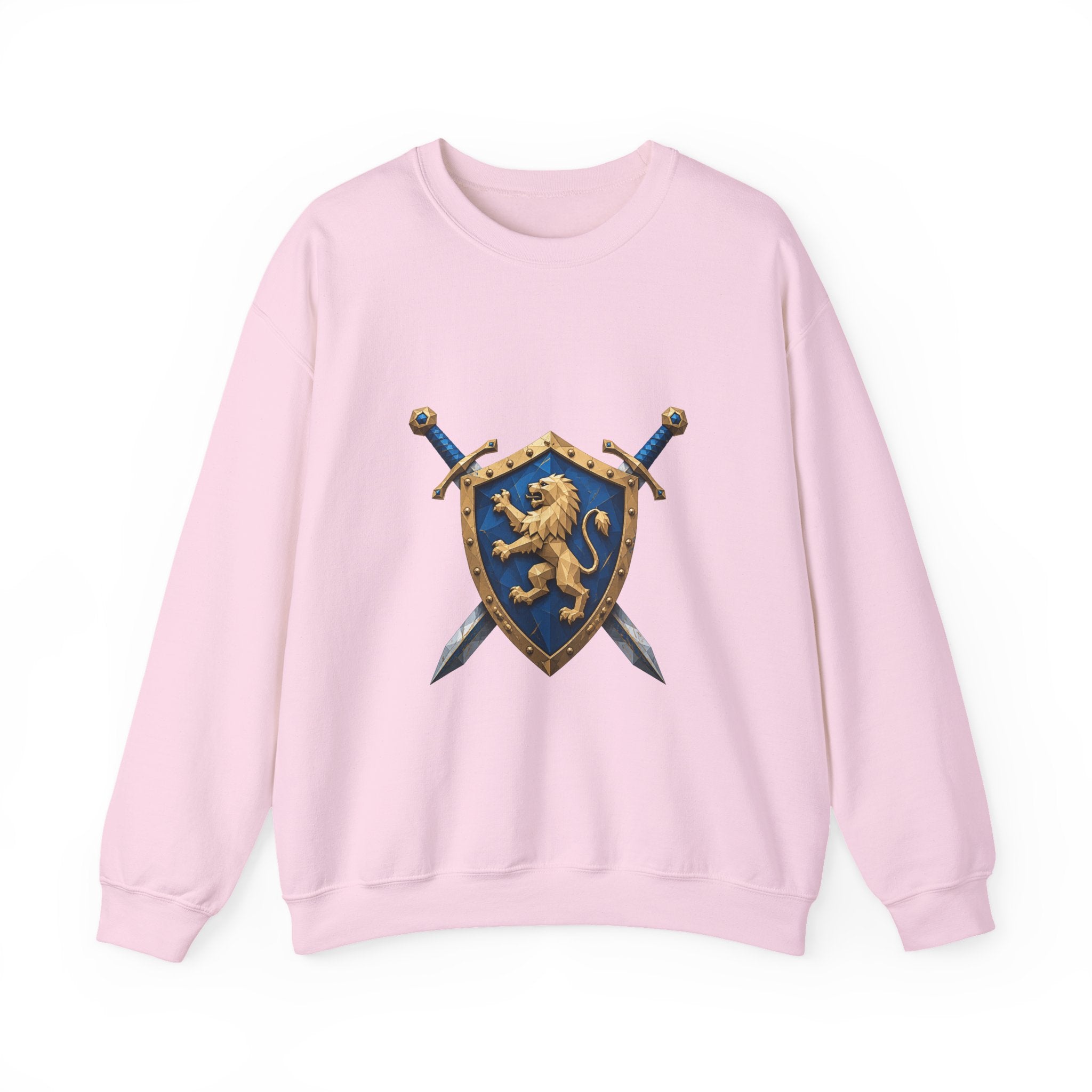 Matching Couple Sweatshirt - Crown & Shield Matching Couple Comfort Colors Crew Geometric Art His Hers Love Gift - Design B