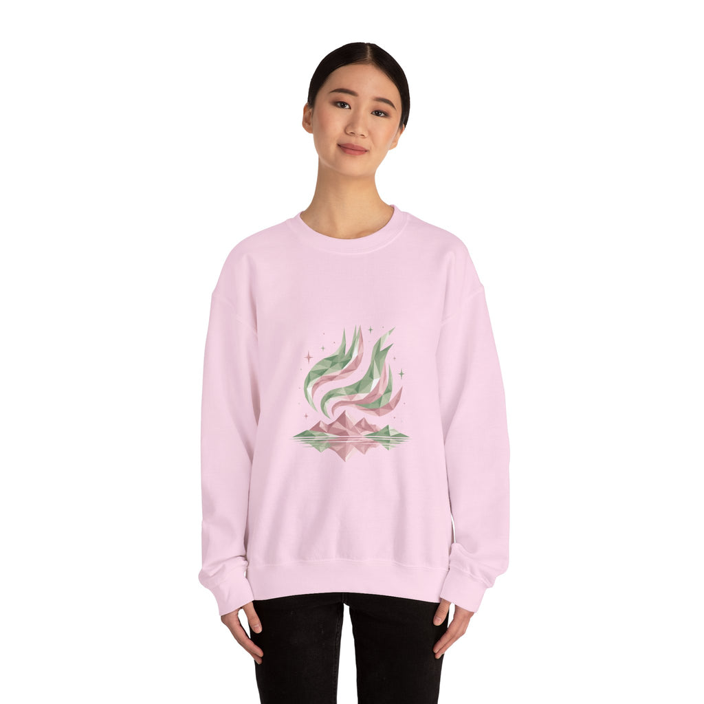 Matching Couple Sweatshirt - Aurora & Southern Cross Matching Couple Comfort Colors Crew Geometric Art His Hers Love Gift - Design A