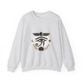 Matching Couple Sweatshirt - Eye of Ra & Horus Matching Couple Crewneck Sweatshirt Vintage Art His Hers Wedding Gift - Design B