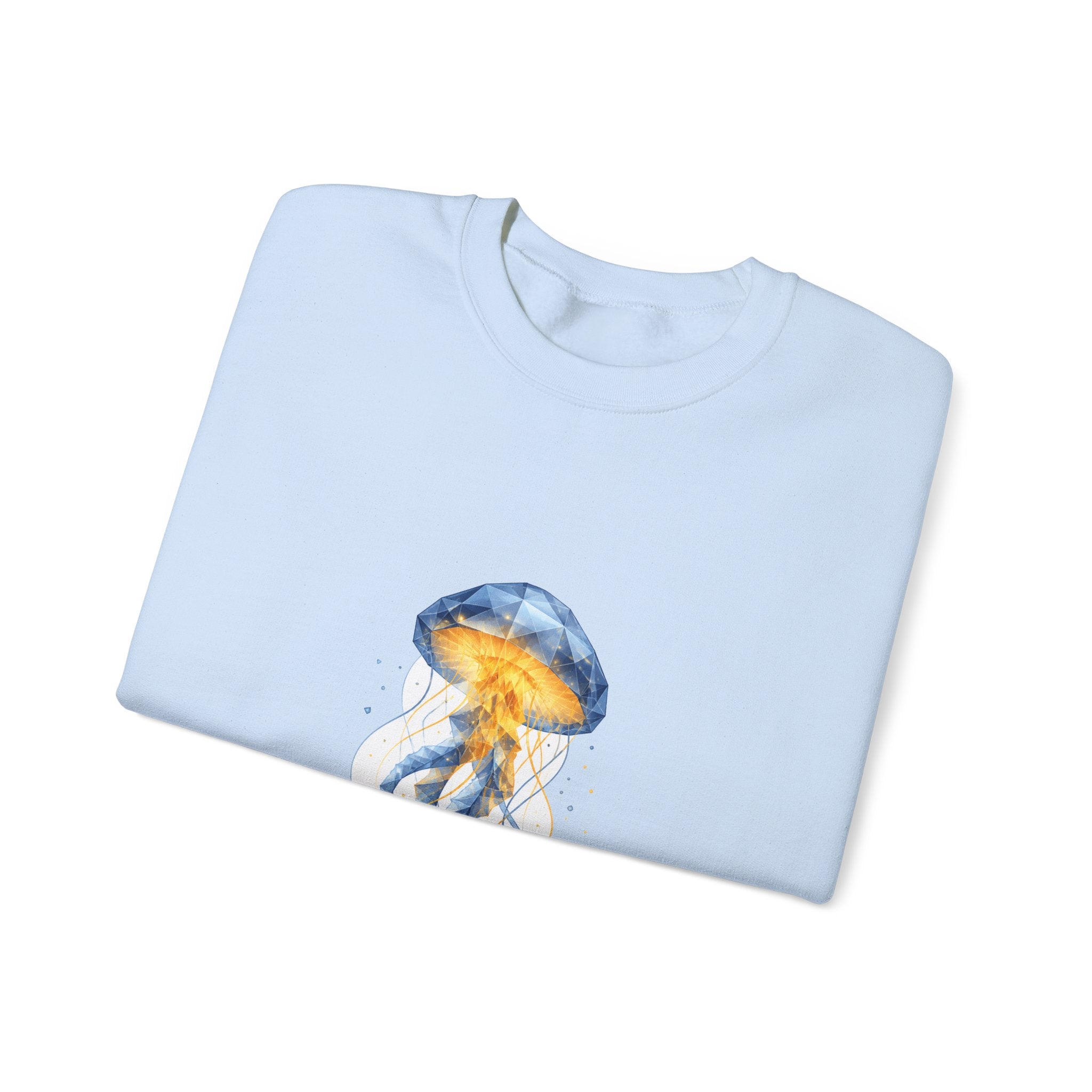 Matching Couple Sweatshirt - Octopus & Jellyfish Matching Couple Comfort Colors Crew Geometric Art His Hers Love Gift - Design B