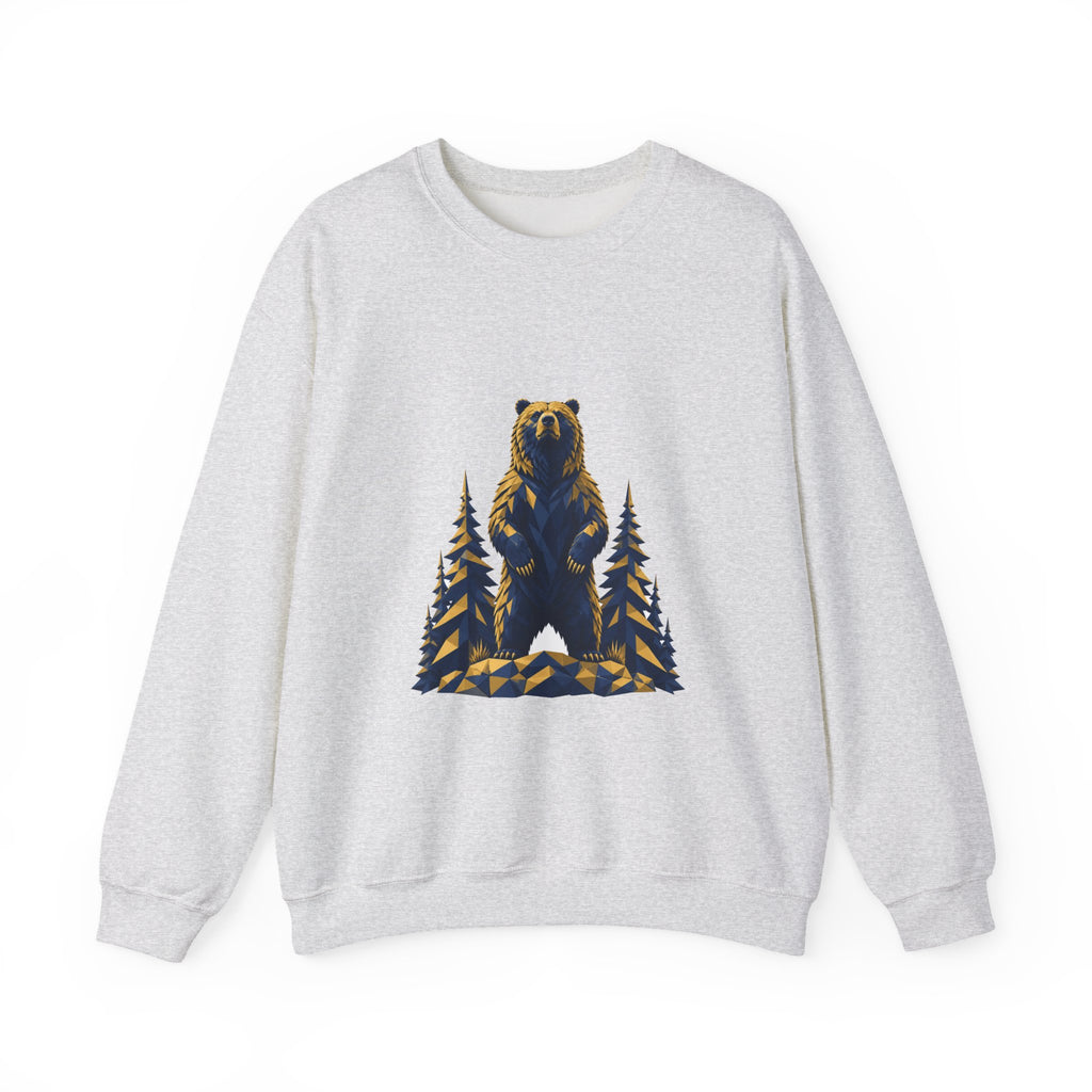 Matching Couple Sweatshirt - Bear & Deer Matching Couple Comfort Colors Crew Geometric Art His Hers Love Gift - Design A