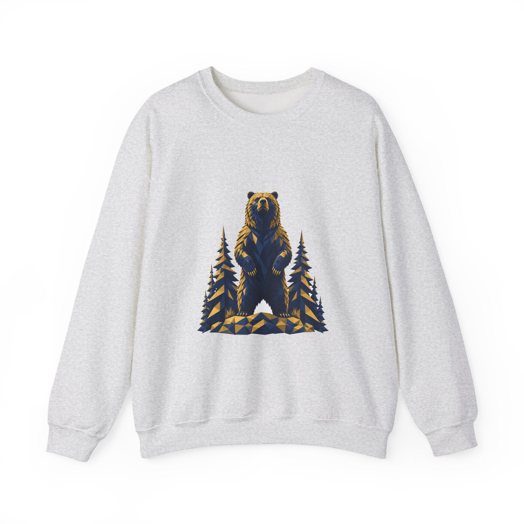 Matching Couple Sweatshirt - Bear & Deer Matching Couple Comfort Colors Crew Geometric Art His Hers Love Gift - Design A