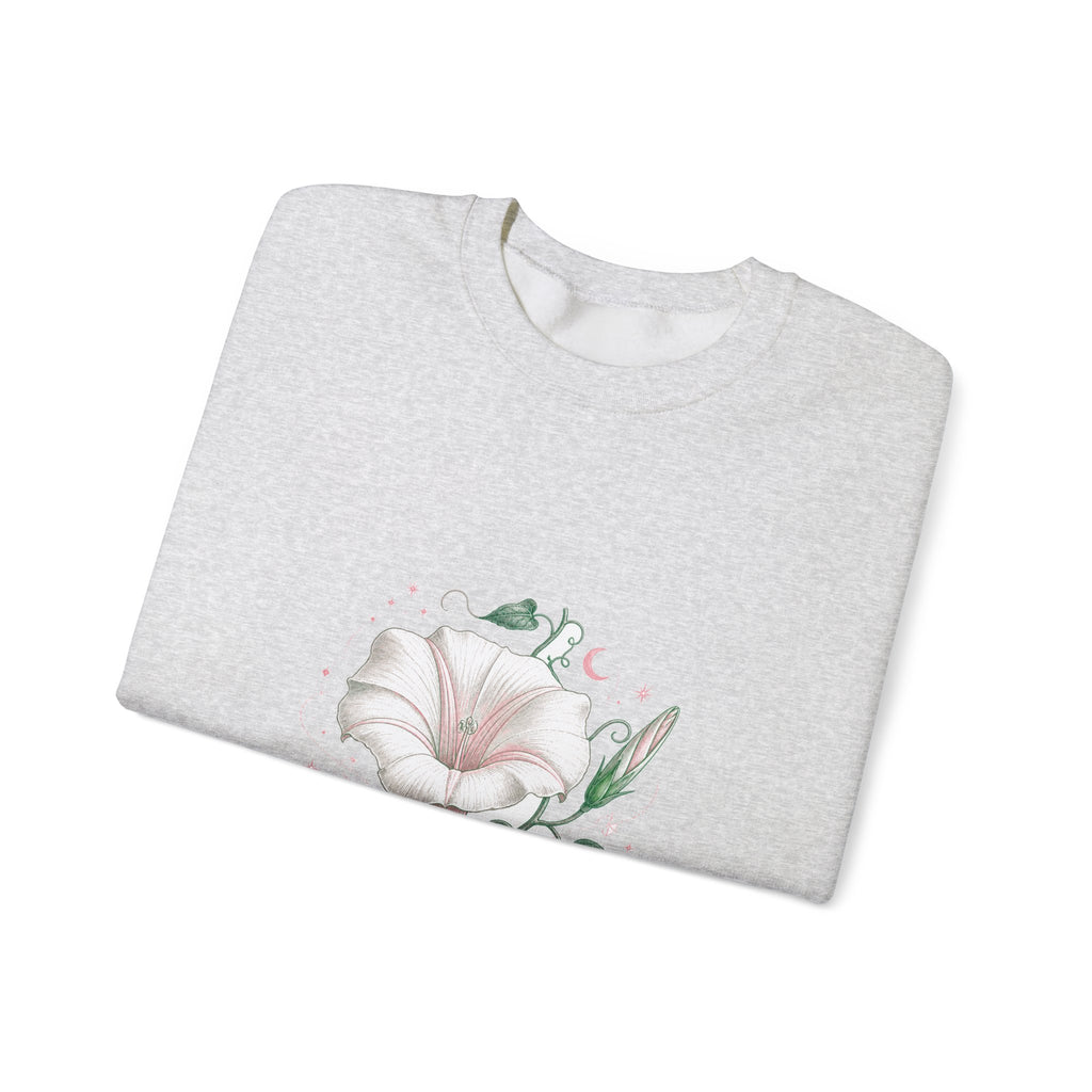 Matching Couple Sweatshirt - Sunflower & Moonflower Matching Couple Crewneck Sweatshirt Vintage Art His Hers Wedding Gift - Design B
