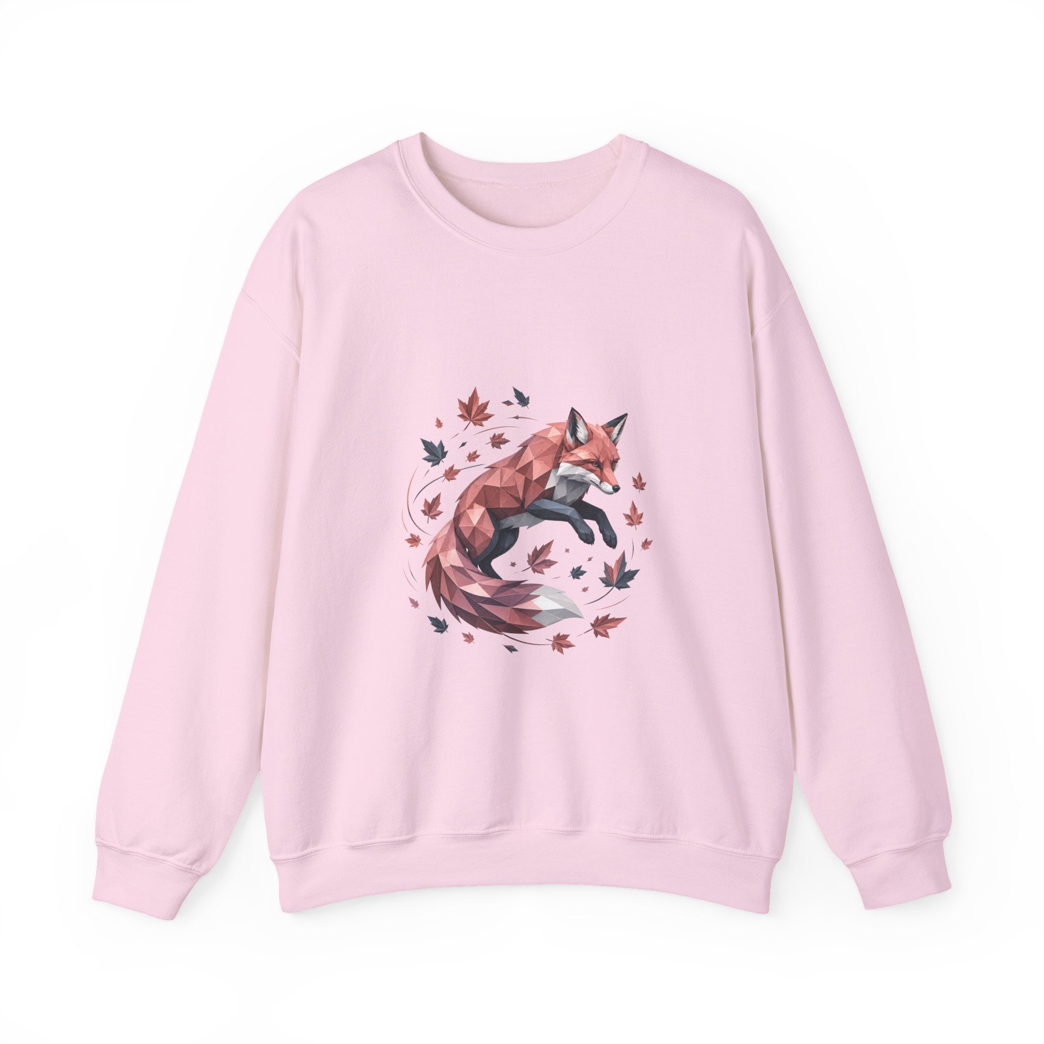 Matching Couple Sweatshirt - Fox & Rabbit Matching Couple Crewneck Sweatshirt Geometric Art His Hers Couple Gift - Design A