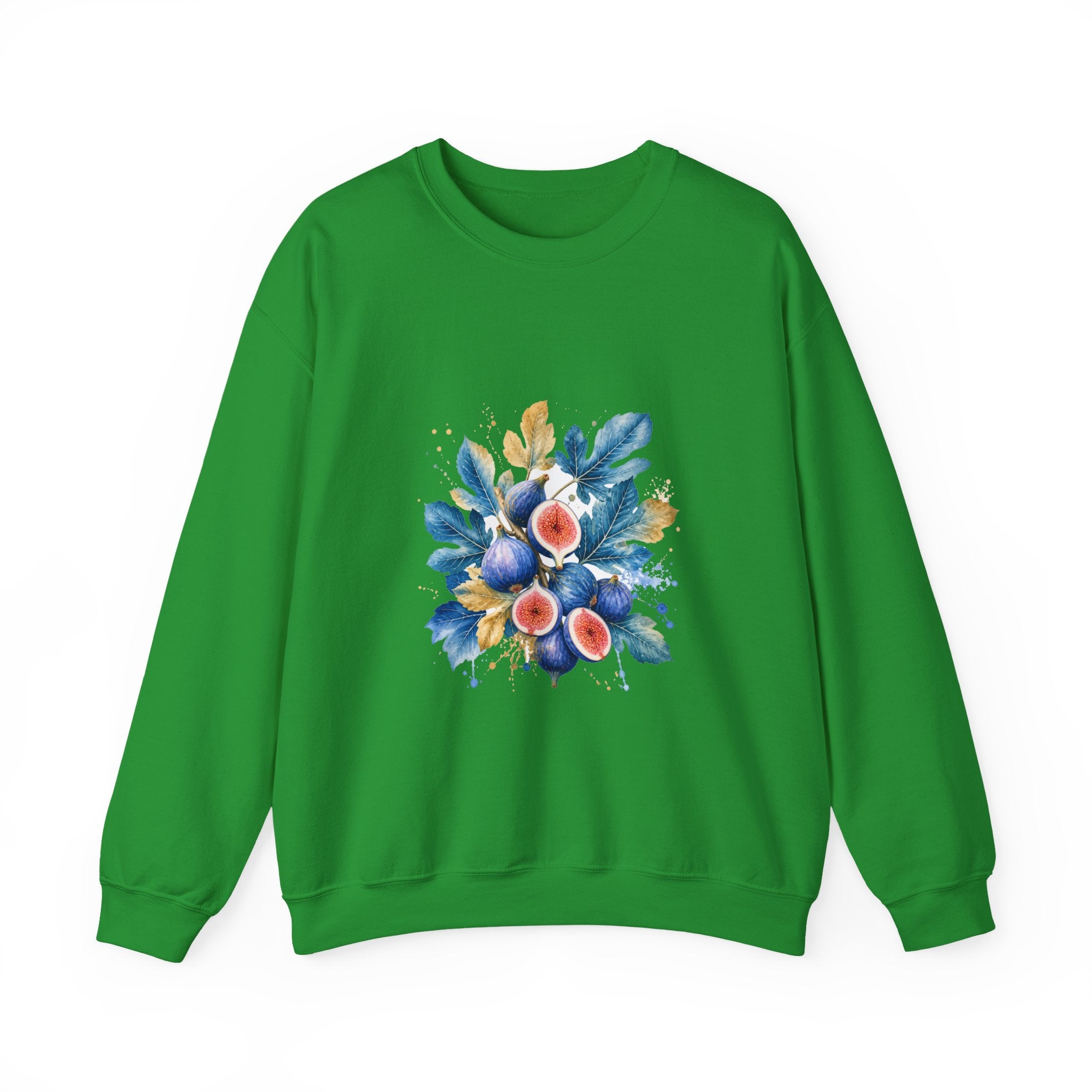 Matching Couple Sweatshirt - Olive Branch & Fig Matching Couple Comfort Colors Crew Watercolor Art His Hers Birthday Gift - Design B