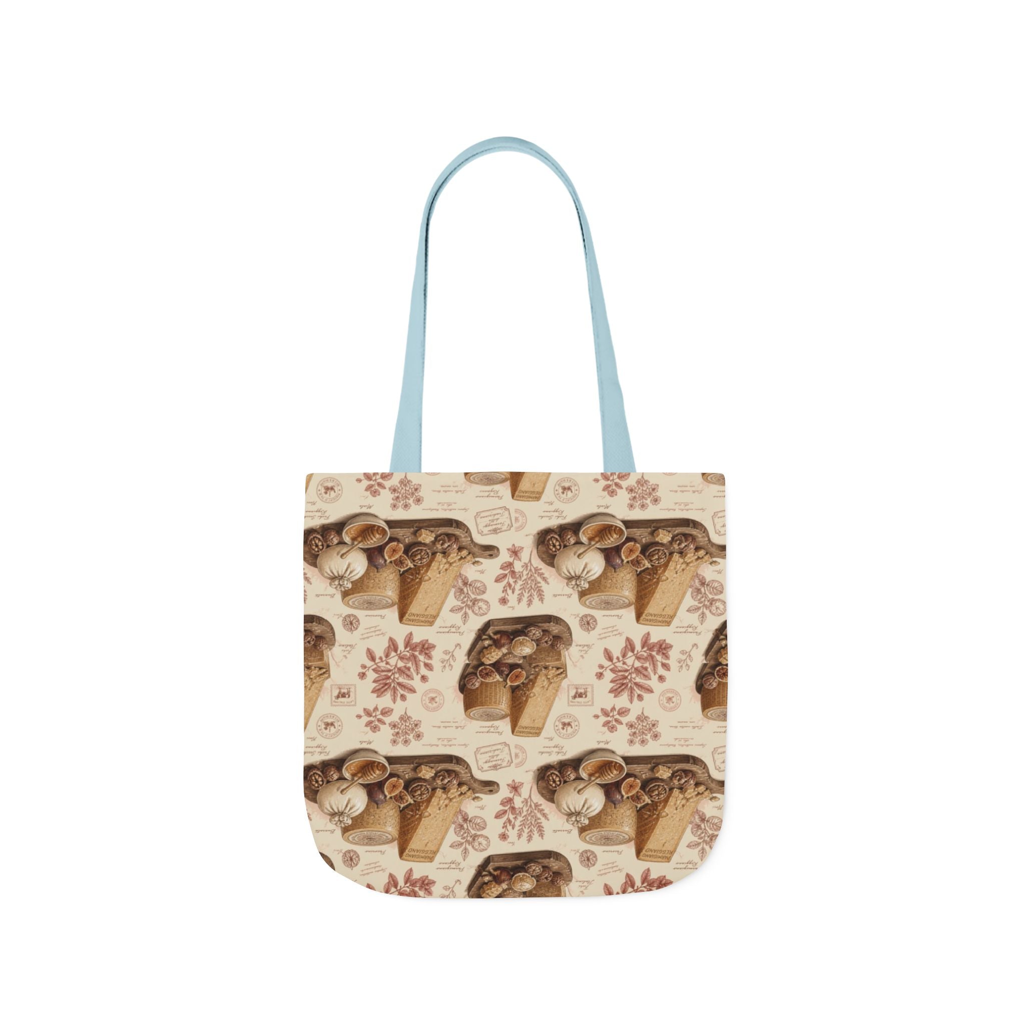 Italian Cheese Board Canvas Tote Bag Mediterranean Kitchen Botanical Design Italian Cottagecore Gift