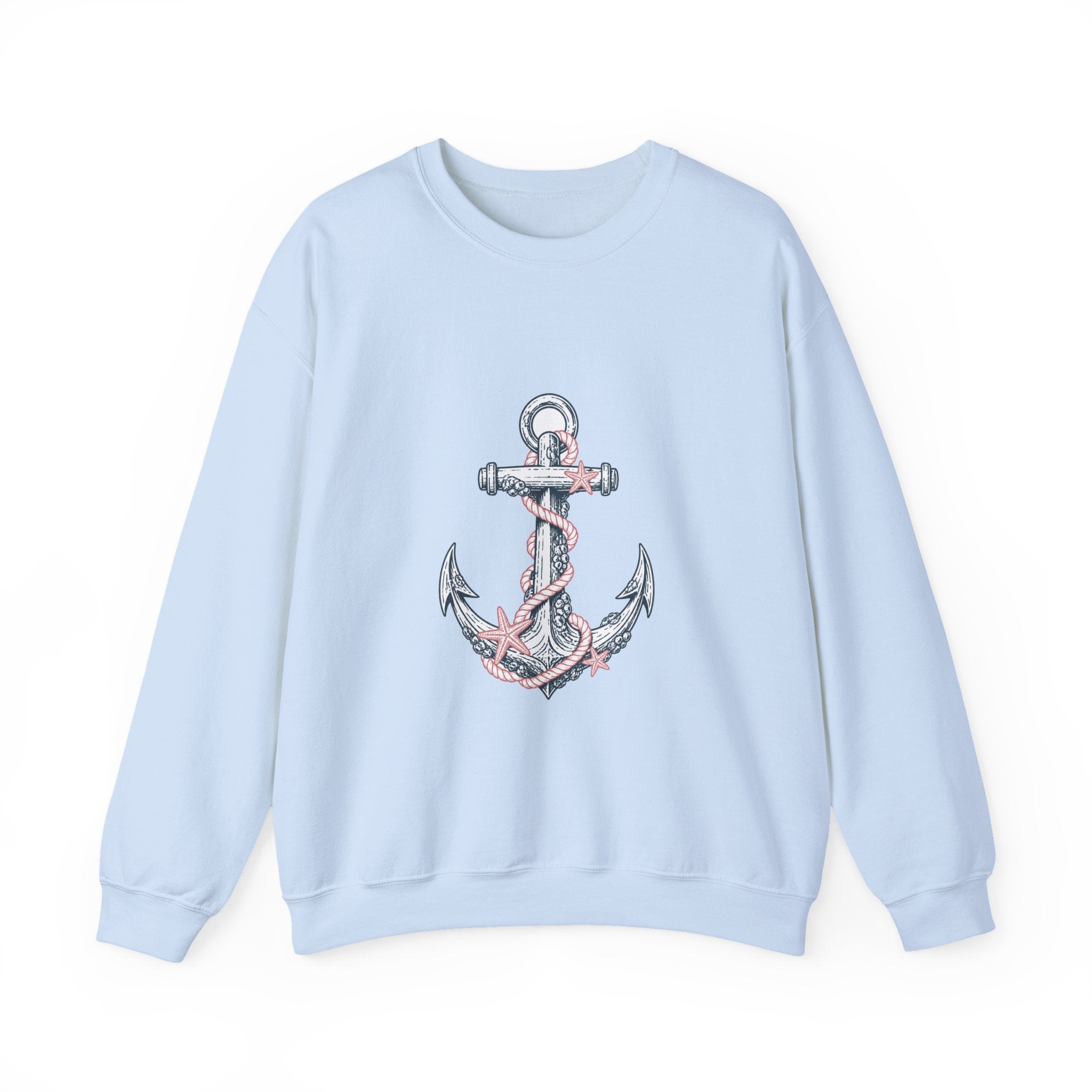 Matching Couple Sweatshirt - Anchor & Sail Matching Couple Premium Fleece Sweatshirt Minimalist Art His Hers Christmas Gift - Design A