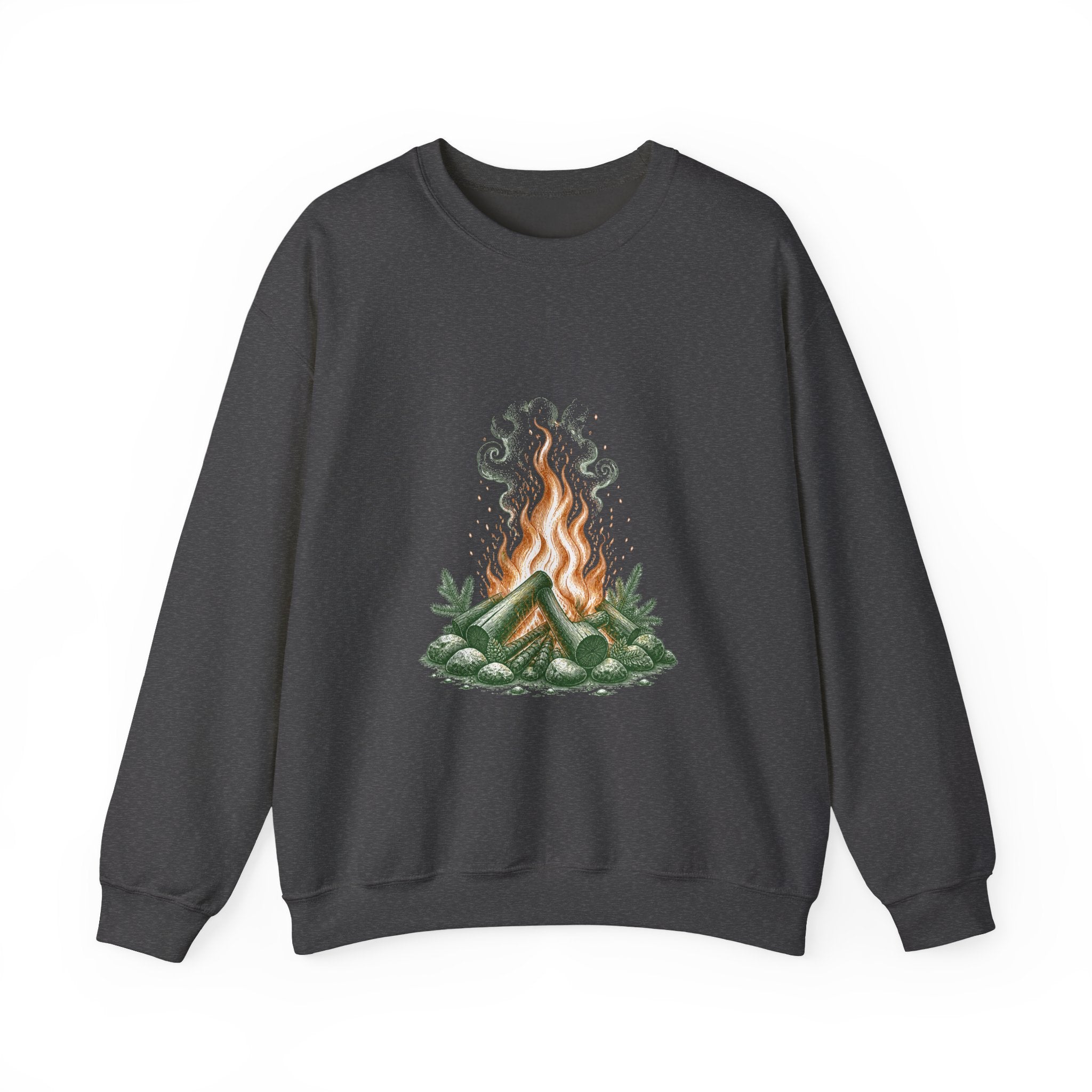 Matching Couple Sweatshirt - Wildfire & Waterfall Matching Couple Comfort Colors Crew Vintage Art His Hers Honeymoon Gift - Design A