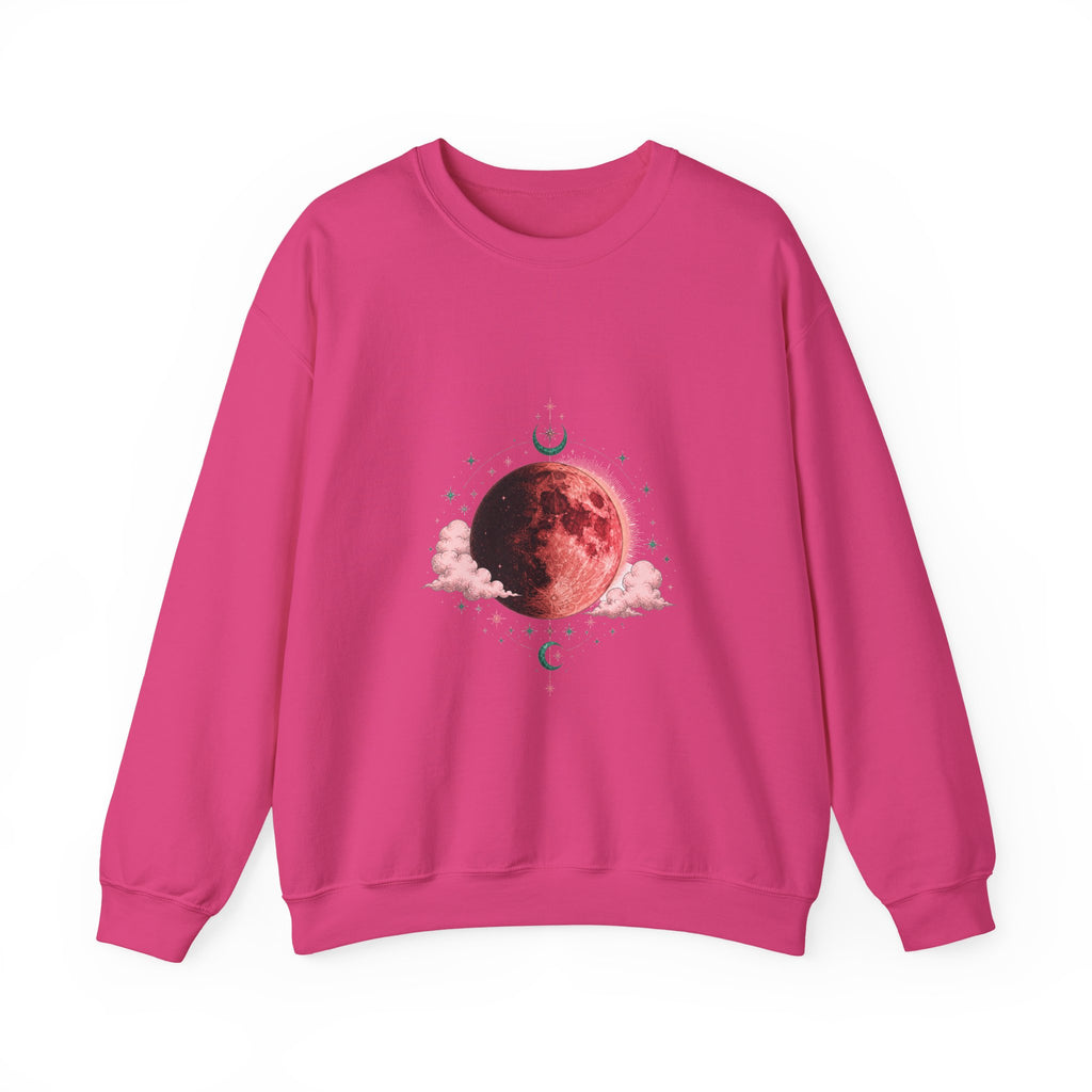 Matching Couple Sweatshirt - Solar & Lunar Eclipse Matching Couple Crewneck Sweatshirt Hand-Drawn Art His Hers Best Friend Gift - Design B