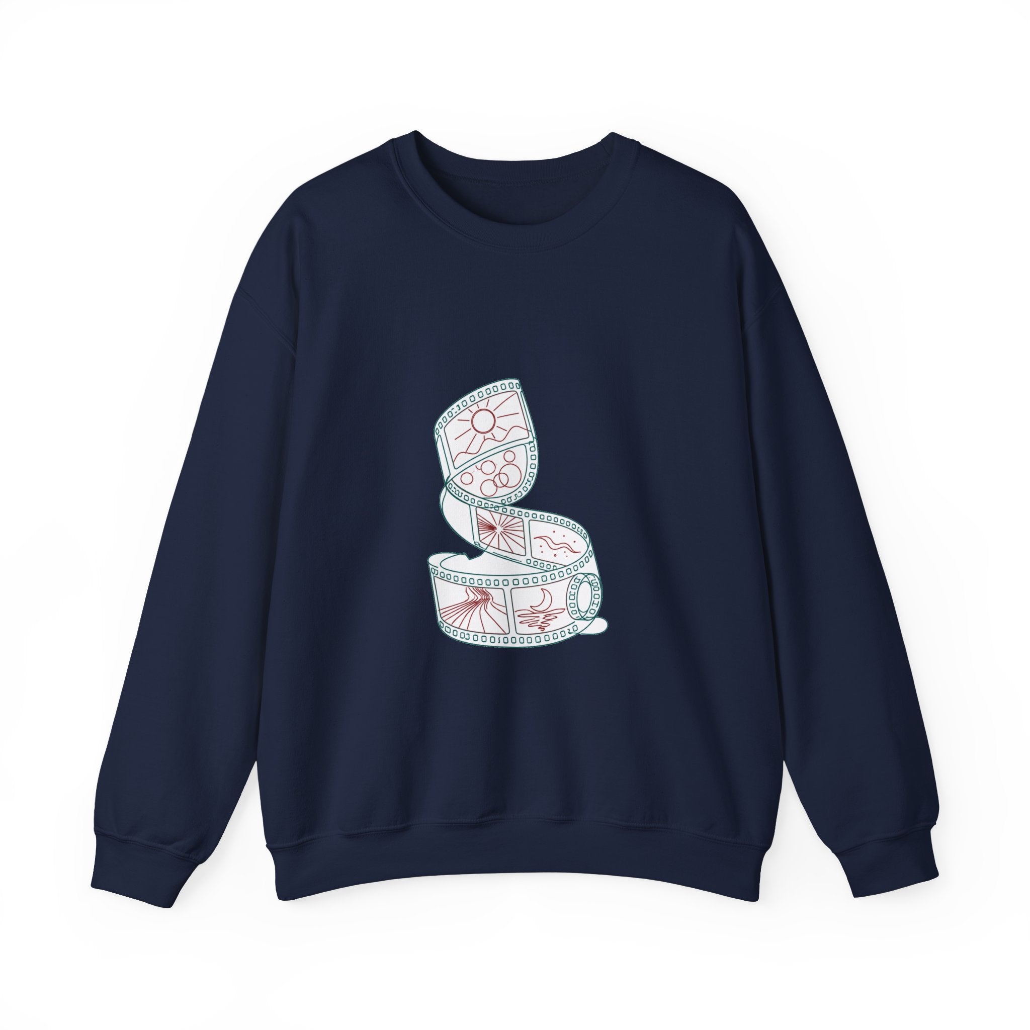 Matching Couple Sweatshirt - Camera & Film Matching Couple Premium Fleece Sweatshirt Minimalist Art His Hers Christmas Gift - Design B