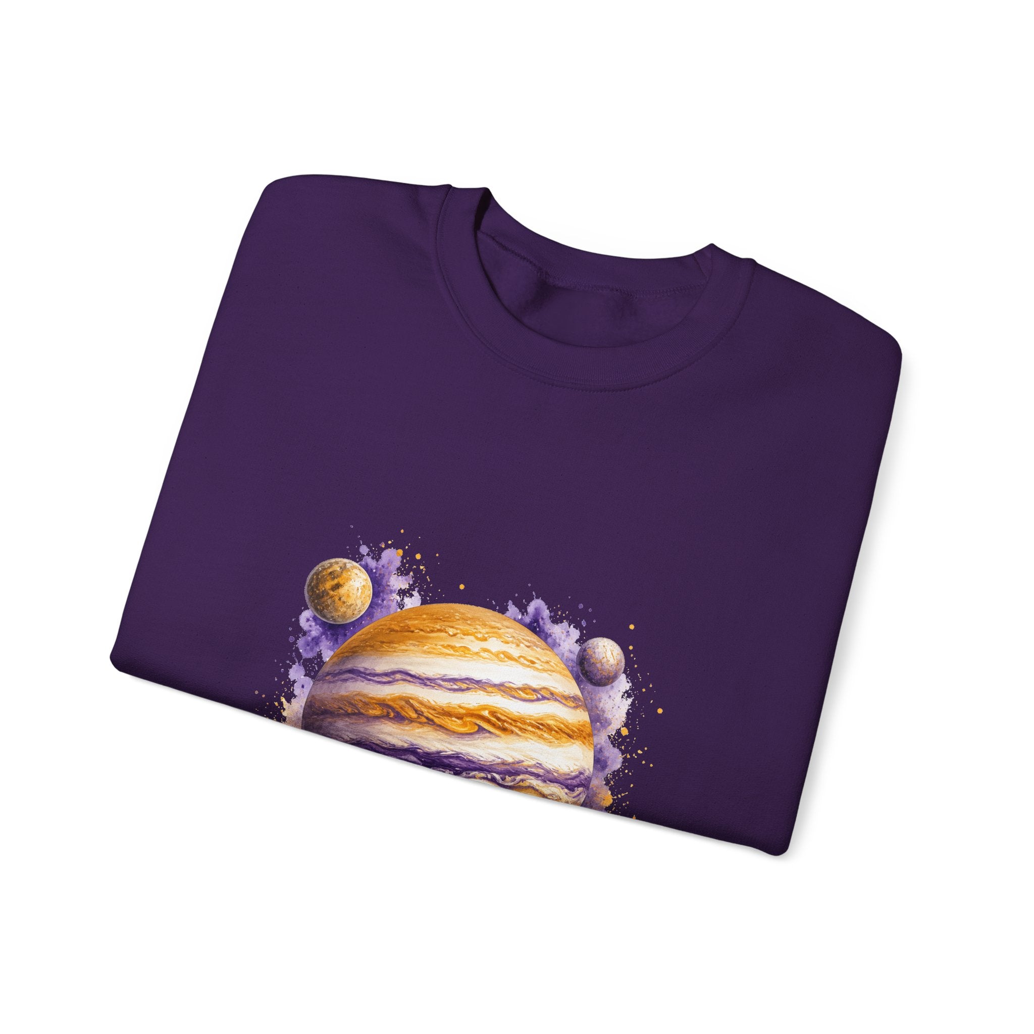 Matching Couple Sweatshirt - Saturn & Jupiter Matching Couple Comfort Colors Crew Watercolor Art His Hers Birthday Gift - Design B