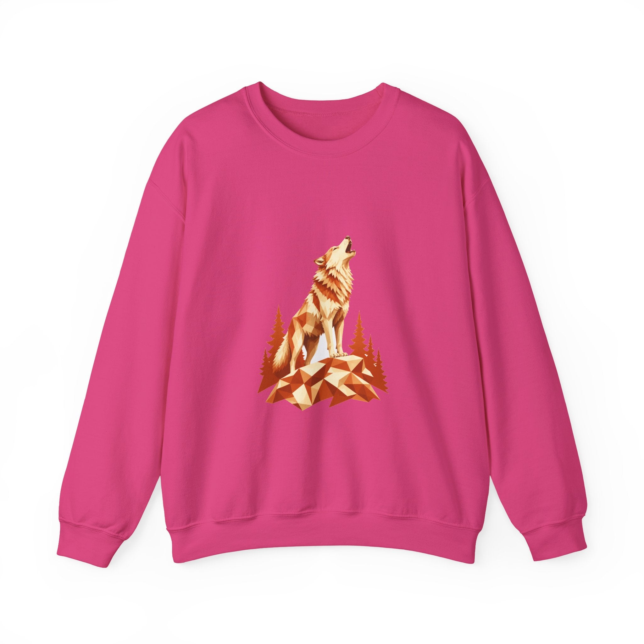 Matching Couple Sweatshirt - Wolf & Dove Matching Couple Crewneck Sweatshirt Geometric Art His Hers Couple Gift - Design A