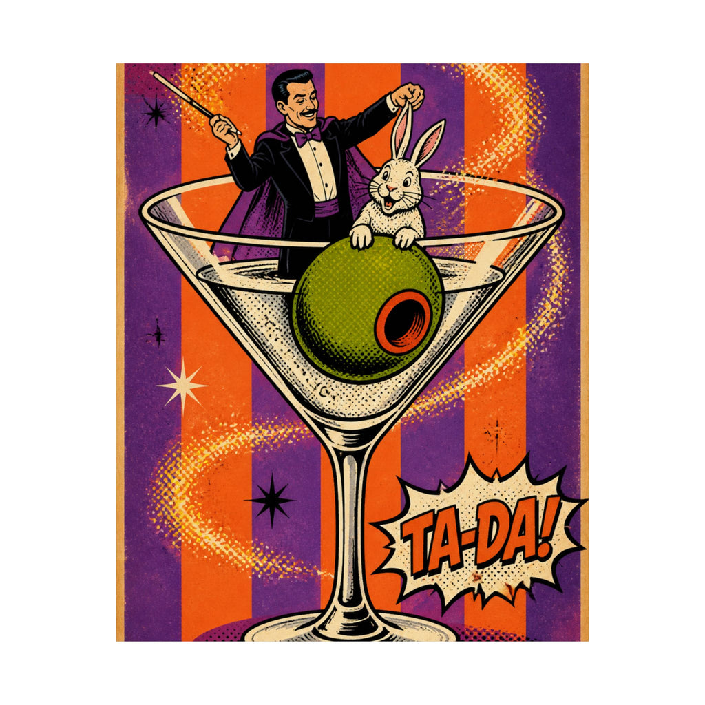 Martini Magician Wall Art Poster 18×24 Pop Art Living Room Decor Maximalist Print