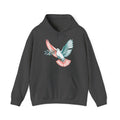 Matching Couple Sweatshirt - Wolf & Dove Matching Couple Hooded Sweatshirt Hand-Drawn Art His Hers Best Friend Gift - Design B
