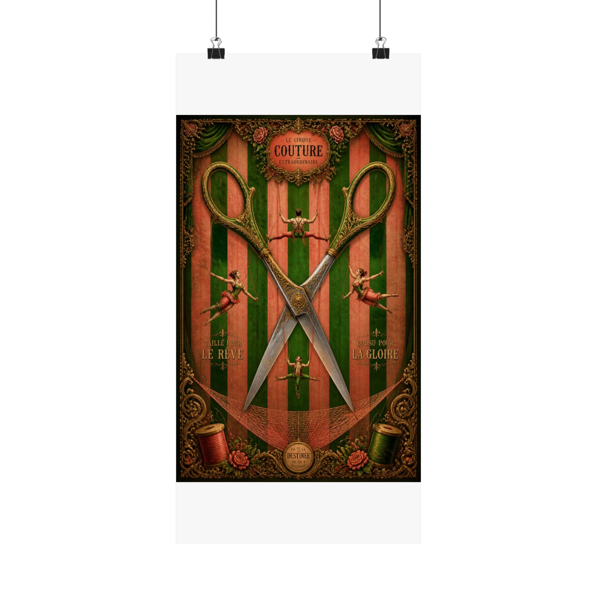 Giant Scissors Trapeze Wall Art Poster 24×36 Baroque Studio Decor Maximalist Print