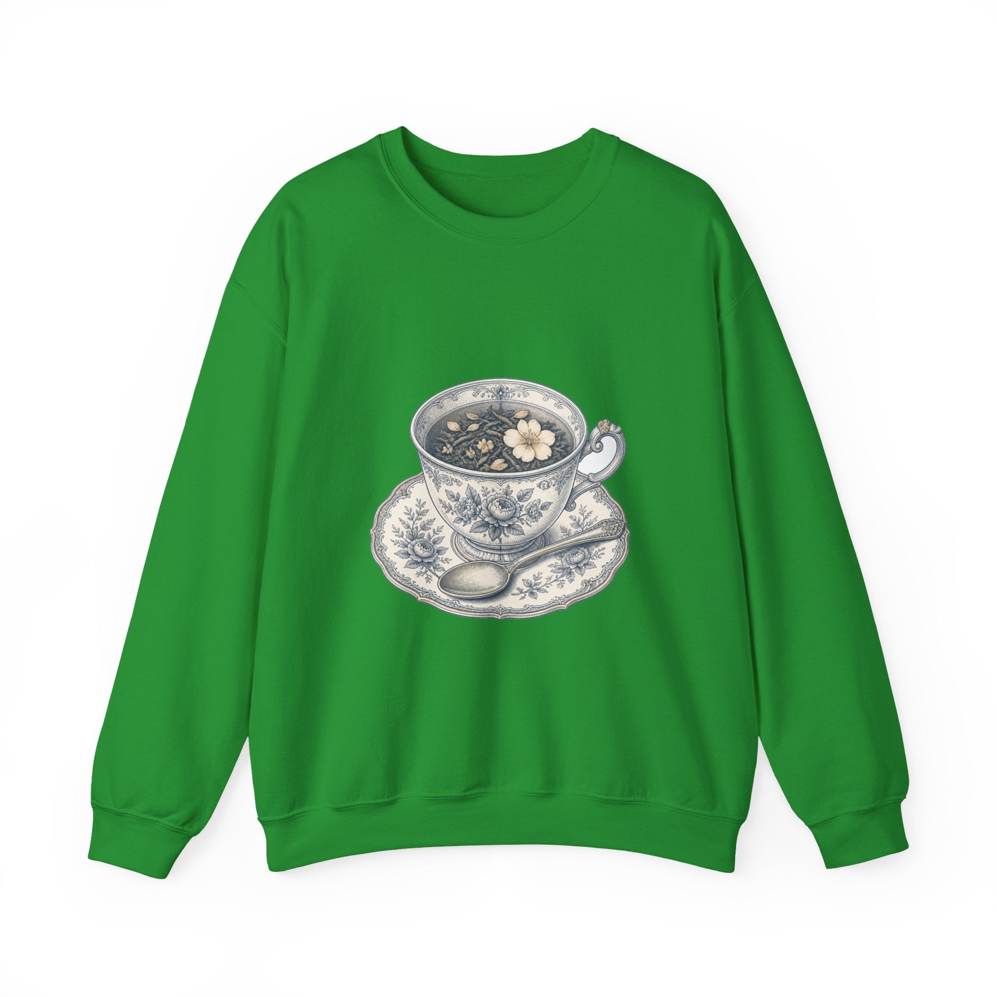 Matching Couple Sweatshirt - Coffee & Tea Matching Couple Comfort Colors Crew Vintage Art His Hers Honeymoon Gift - Design B