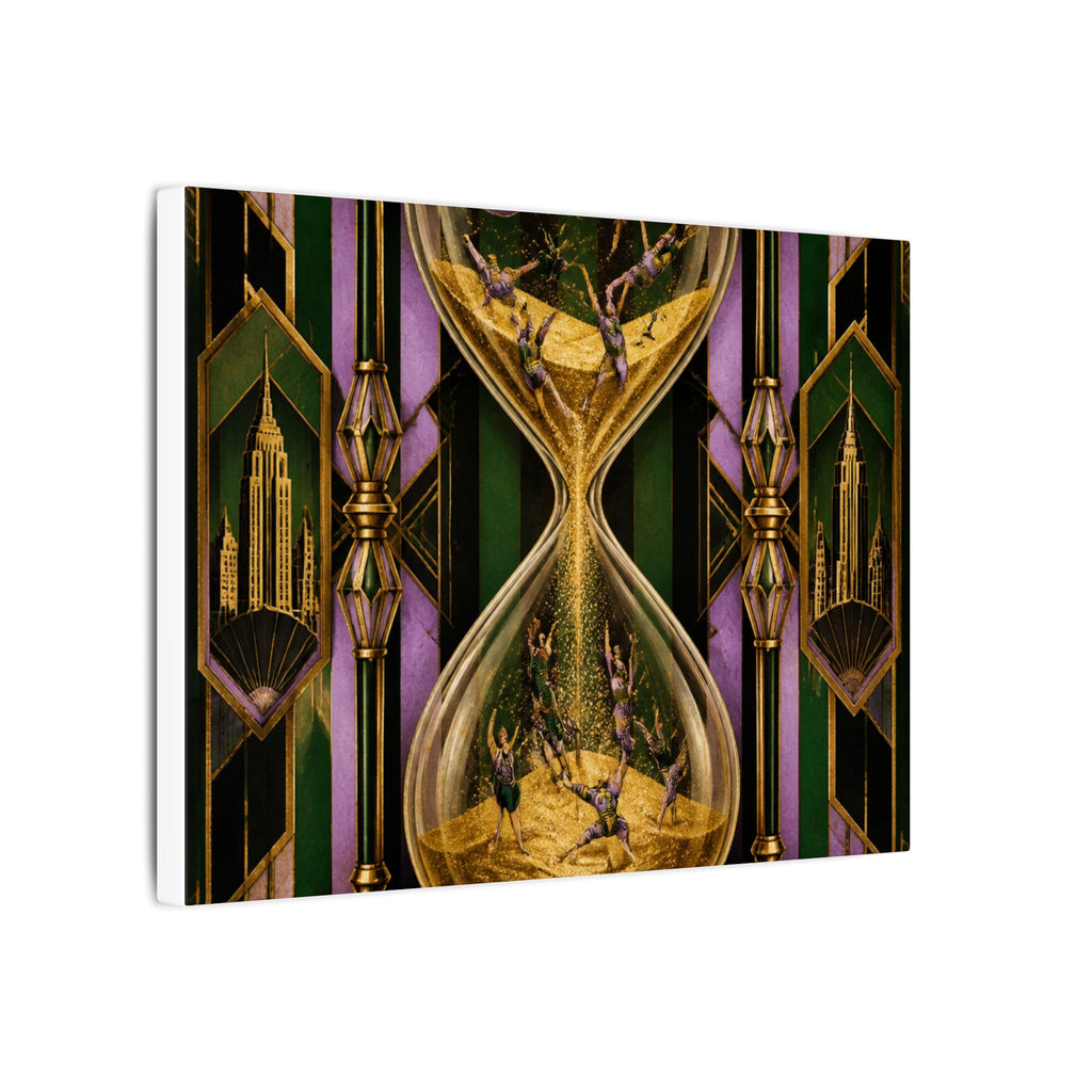 Hourglass Acrobats Wall Art Canvas 24×36 Art Deco Bar Area Decor Maximalist Print