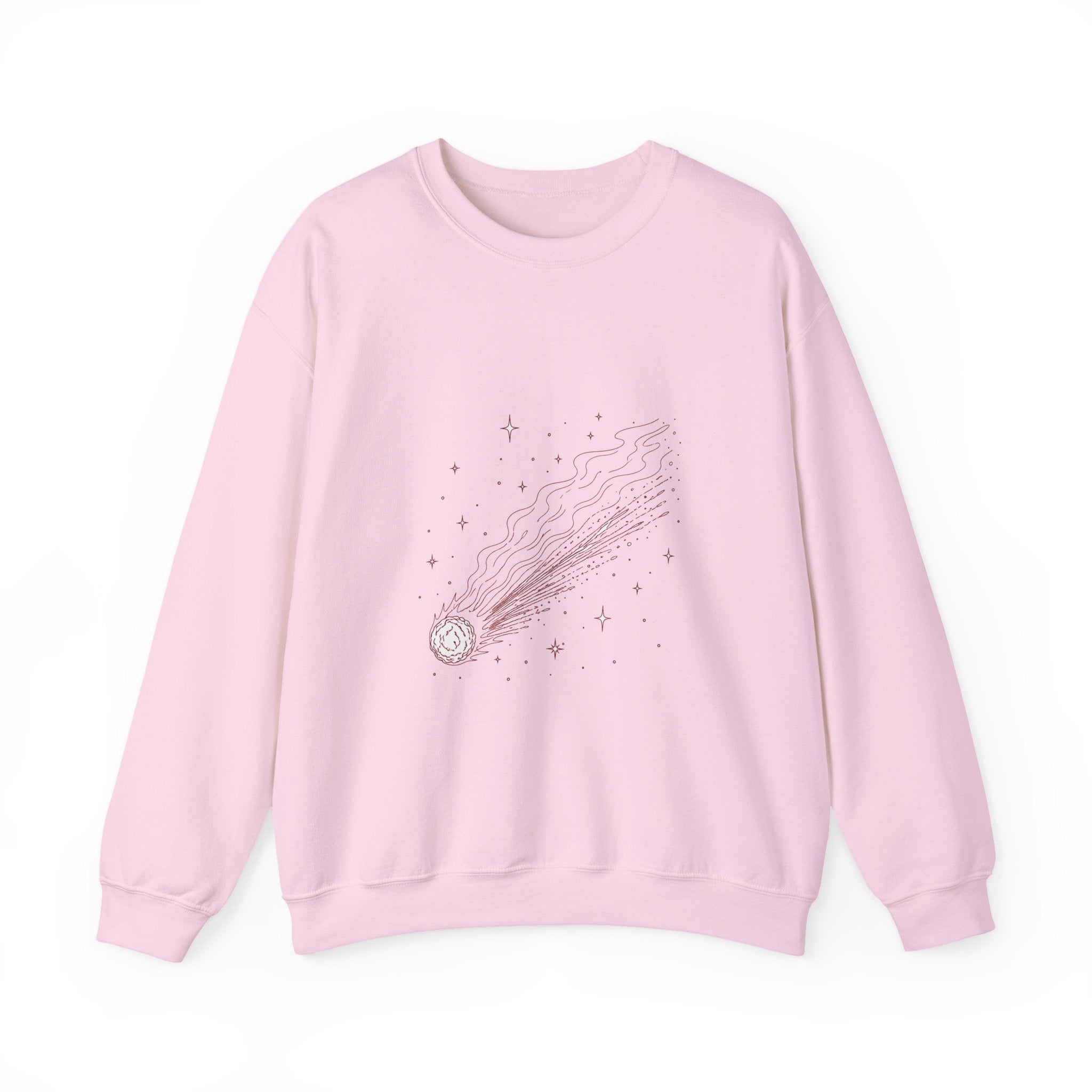Matching Couple Sweatshirt - Comet & Asteroid Matching Couple Comfort Colors Crew Minimalist Art His Hers Christmas Gift - Design A