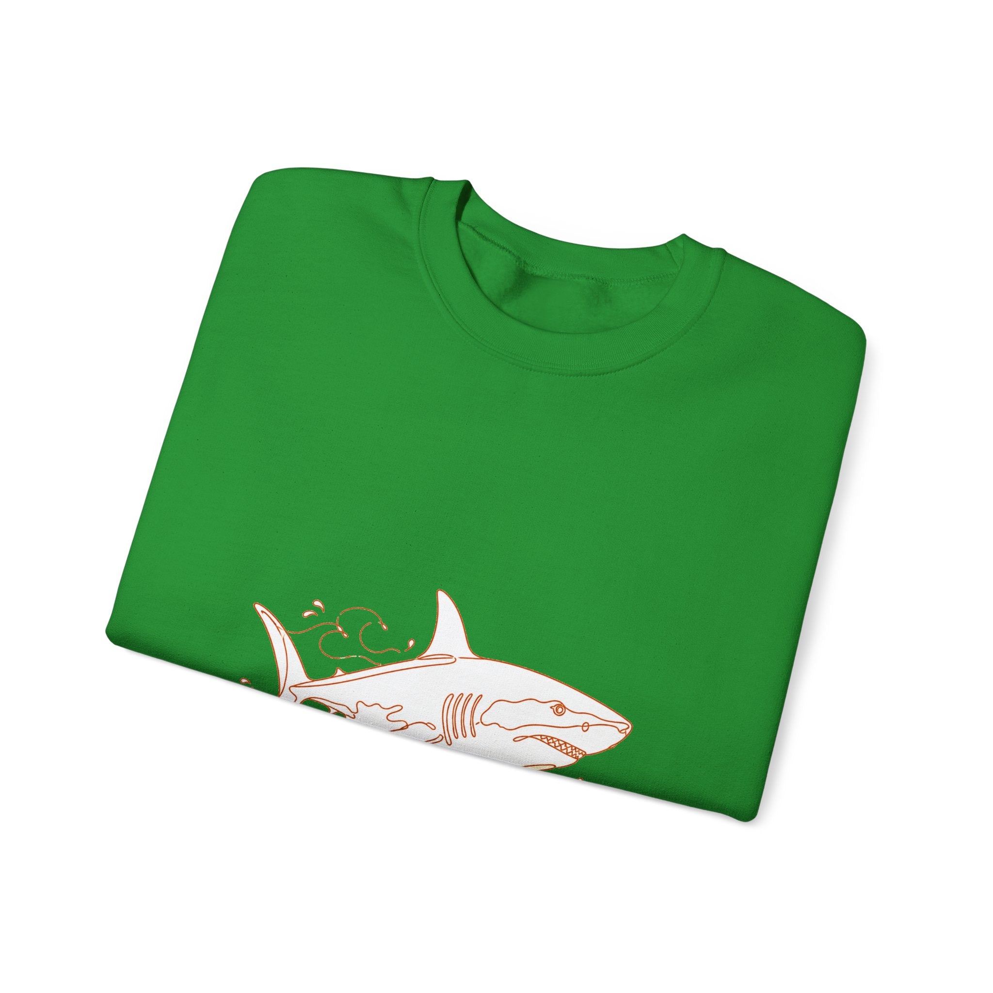 Matching Couple Sweatshirt - Shark & Dolphin Matching Couple Crewneck Sweatshirt Minimalist Art His Hers Valentine Gift - Design A