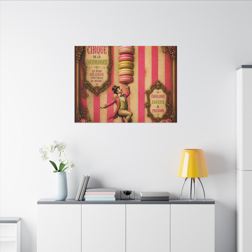 Macaron Balancing Tower Wall Art Canvas 16×20 Baroque Home Office Decor Maximalist Print