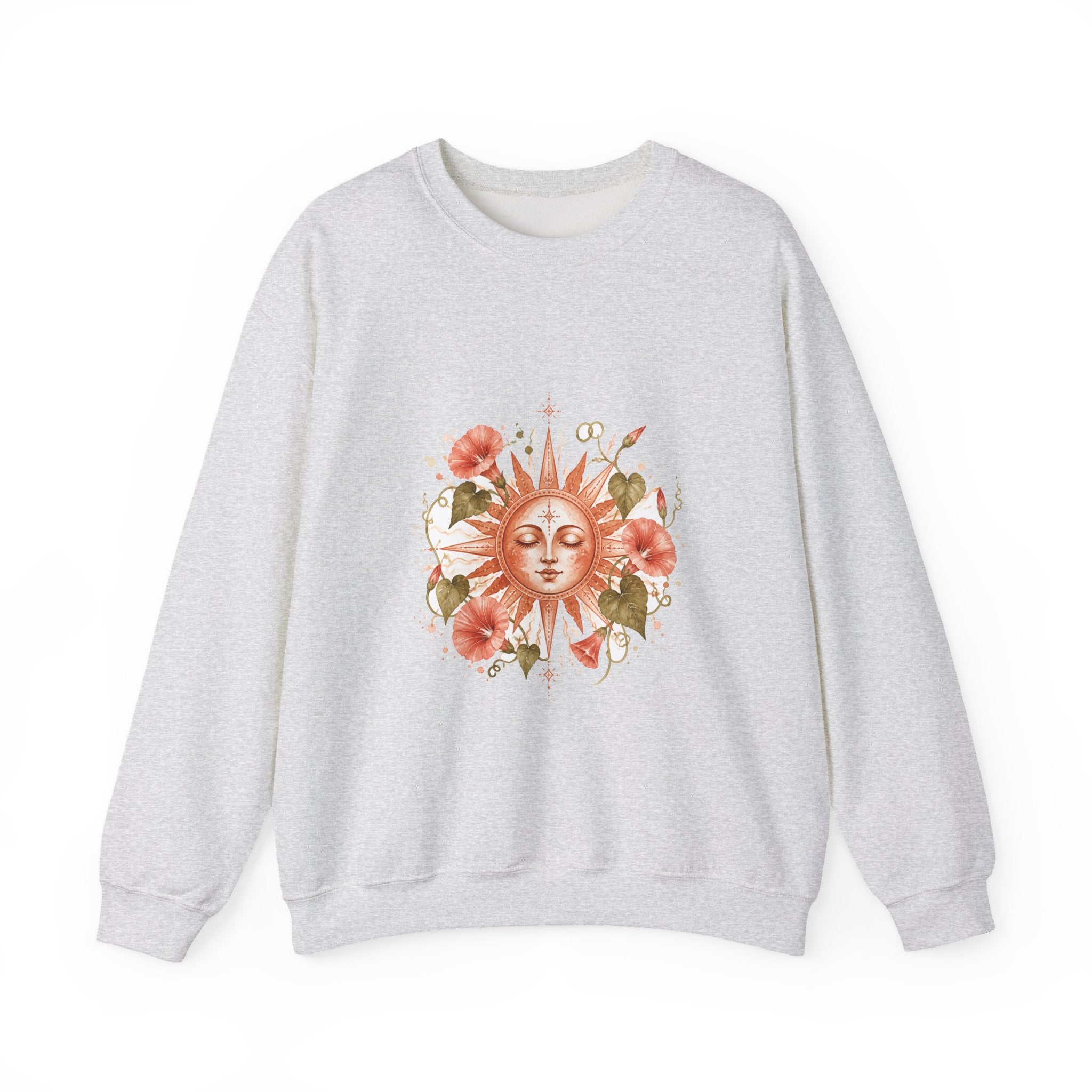 Matching Couple Sweatshirt - Sun & Moon Matching Couple Comfort Colors Crew Watercolor Art His Hers Birthday Gift - Design B
