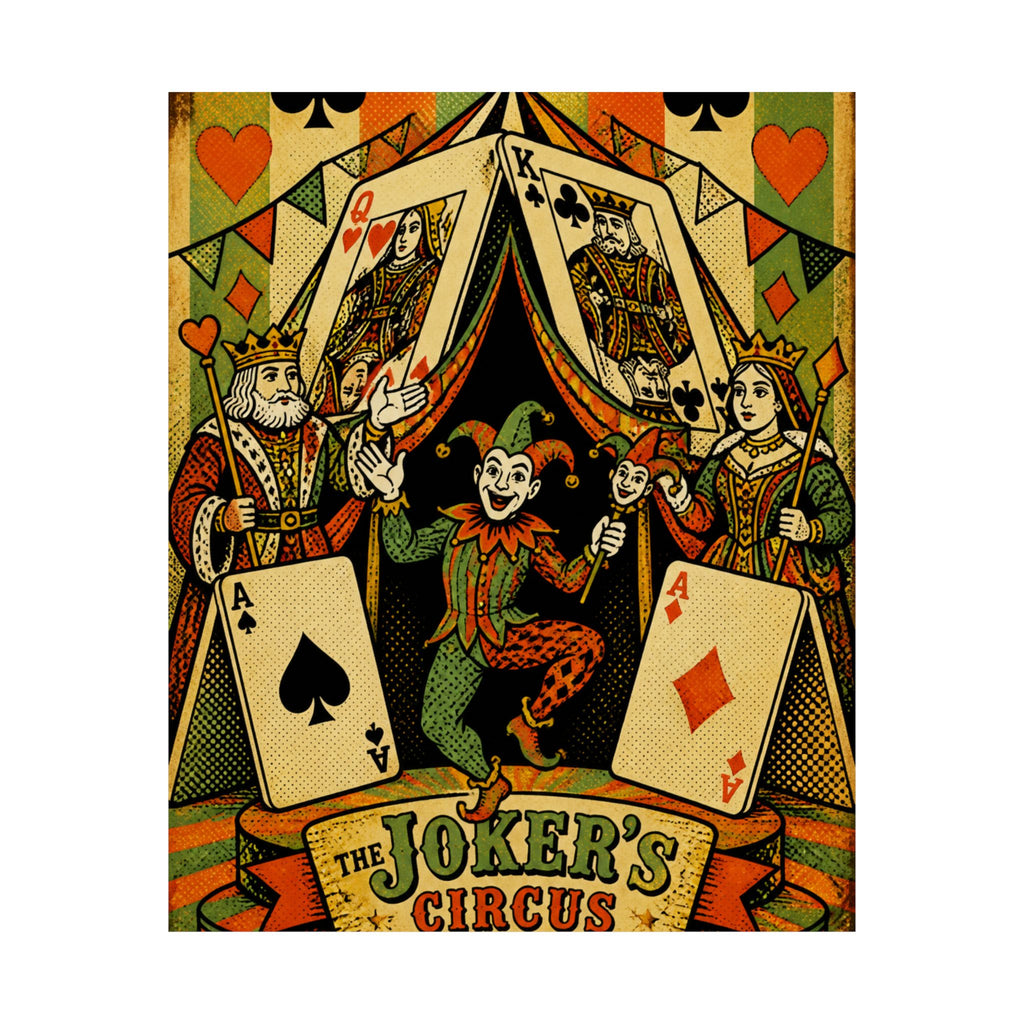 Playing Cards Tent Wall Art Poster 18×24 Pop Art Living Room Decor Maximalist Print