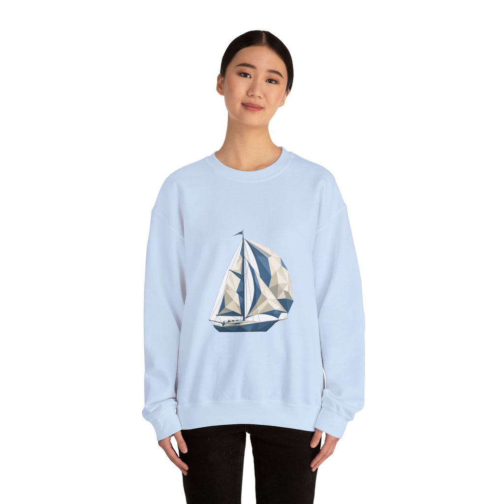 Matching Couple Sweatshirt - Anchor & Sail Matching Couple Premium Fleece Sweatshirt Geometric Art His Hers Love Gift - Design B