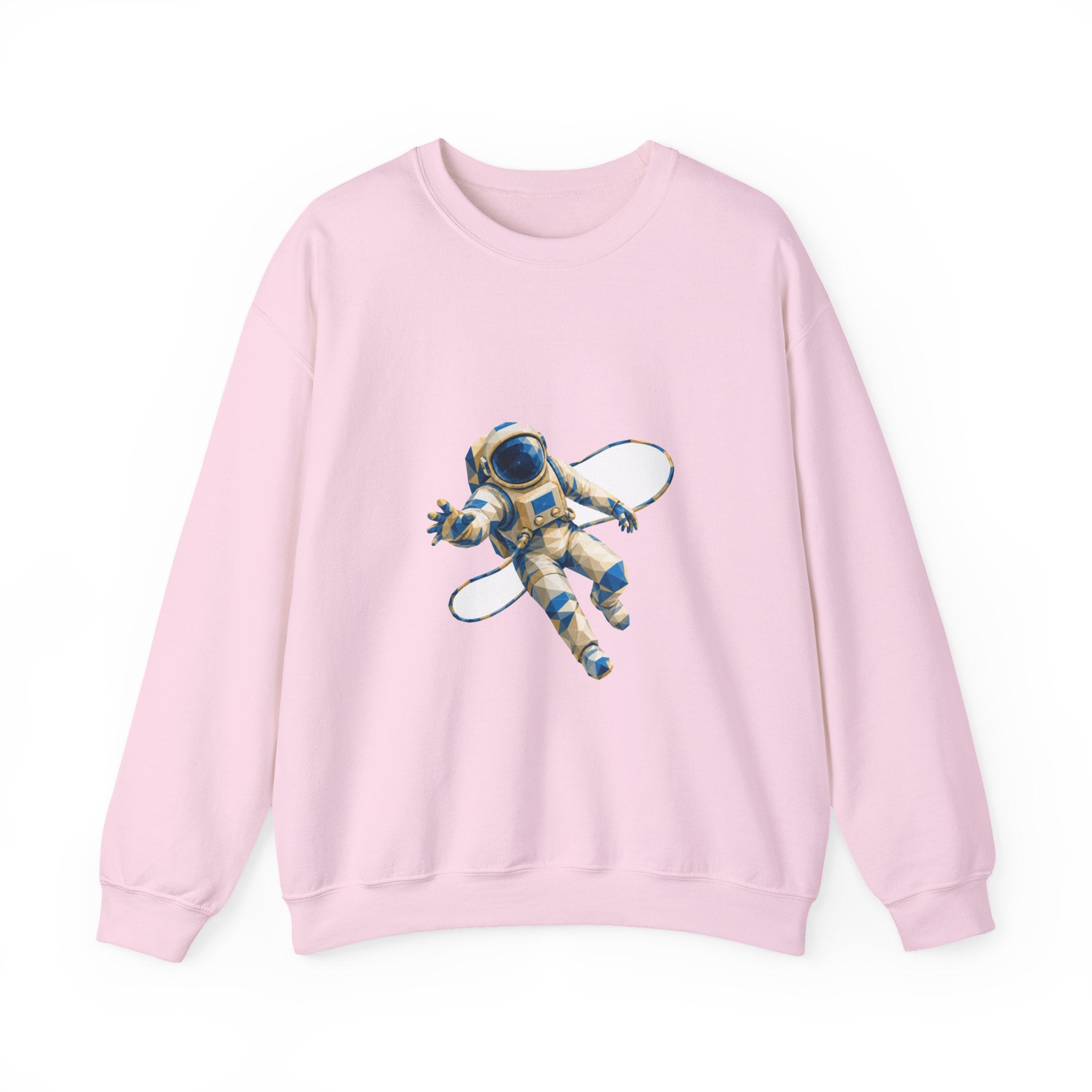 Matching Couple Sweatshirt - Astronaut & Planet Matching Couple Premium Fleece Sweatshirt Geometric Art His Hers Love Gift - Design A