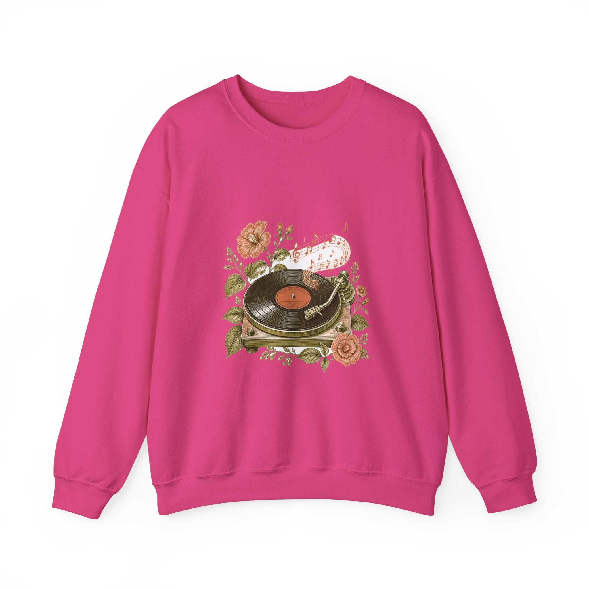 Matching Couple Sweatshirt - Vinyl & Cassette Matching Couple Premium Fleece Sweatshirt Vintage Art His Hers Honeymoon Gift - Design A