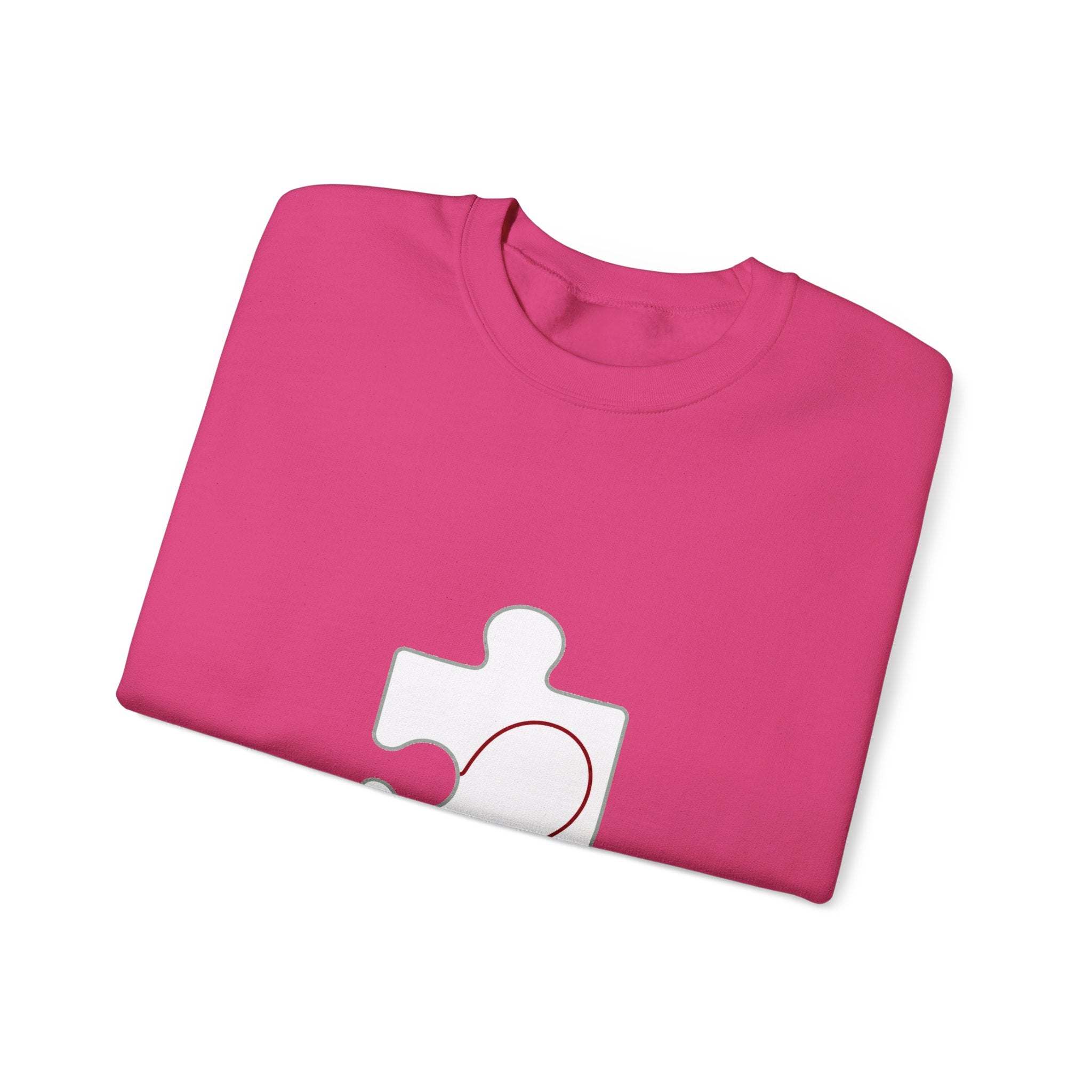 Matching Couple Sweatshirt - Puzzle Pieces Matching Couple Comfort Colors Crew Minimalist Art His Hers Christmas Gift - Design B
