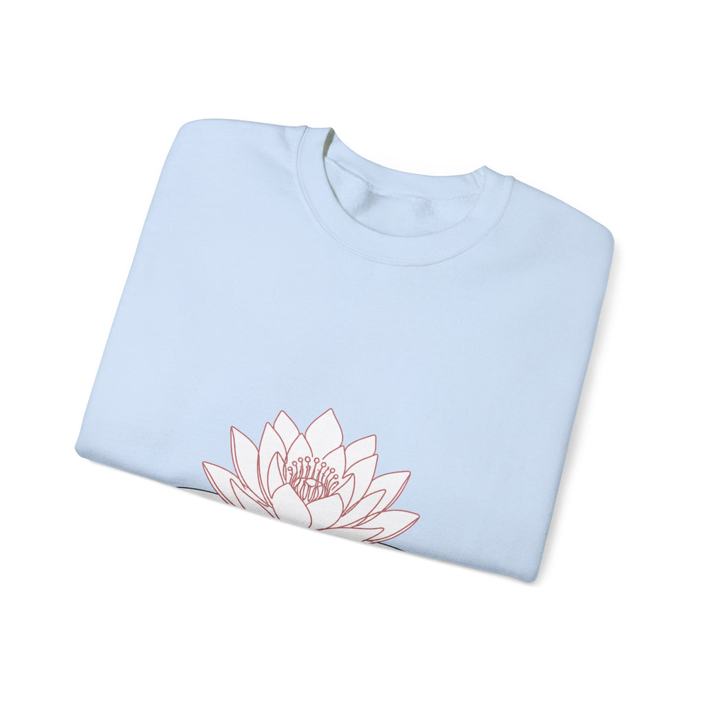 Matching Couple Sweatshirt - Open & Closed Lotus Matching Couple Crewneck Sweatshirt Minimalist Art His Hers Valentine Gift - Design A