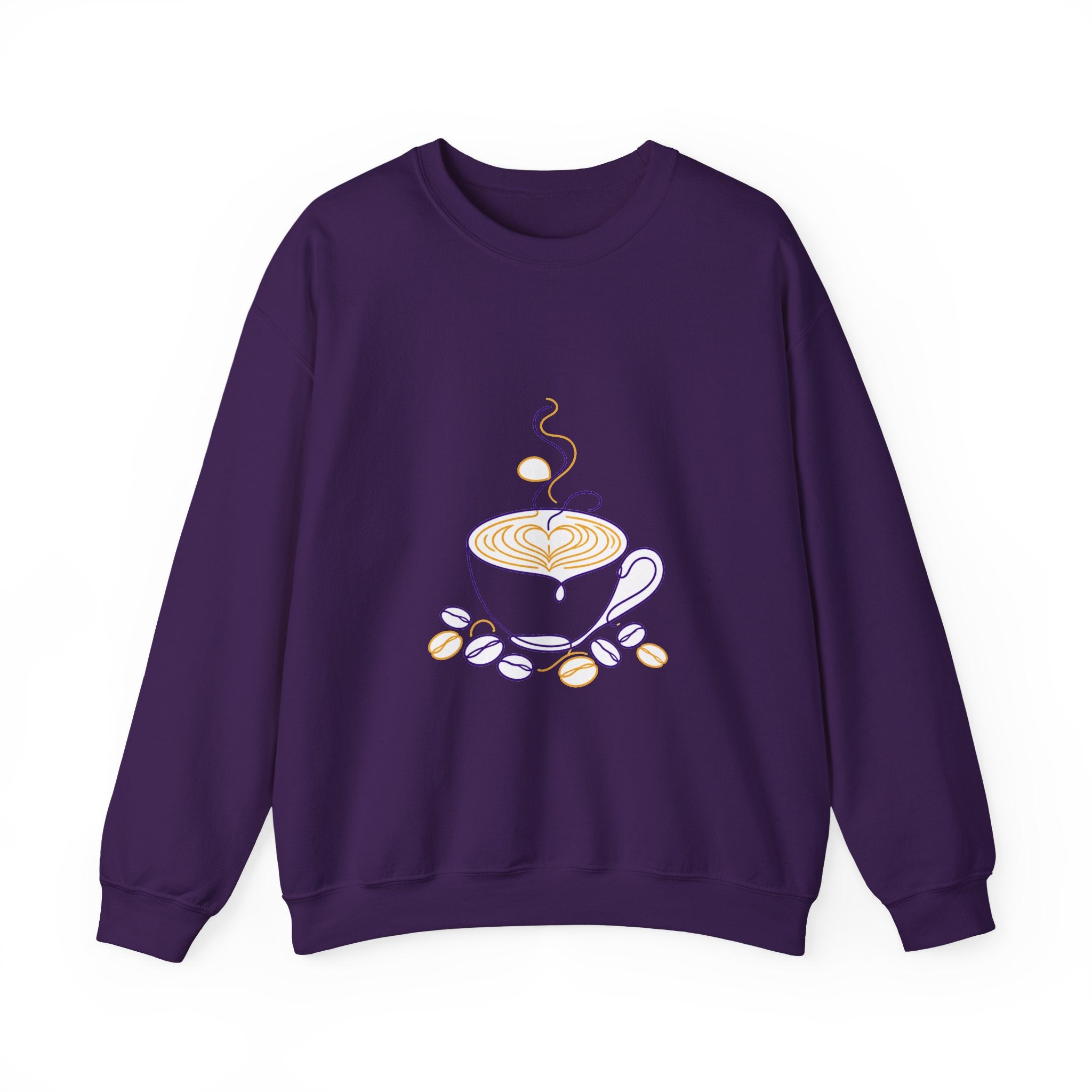 Matching Couple Sweatshirt - Coffee & Tea Matching Couple Crewneck Sweatshirt Minimalist Art His Hers Valentine Gift - Design A
