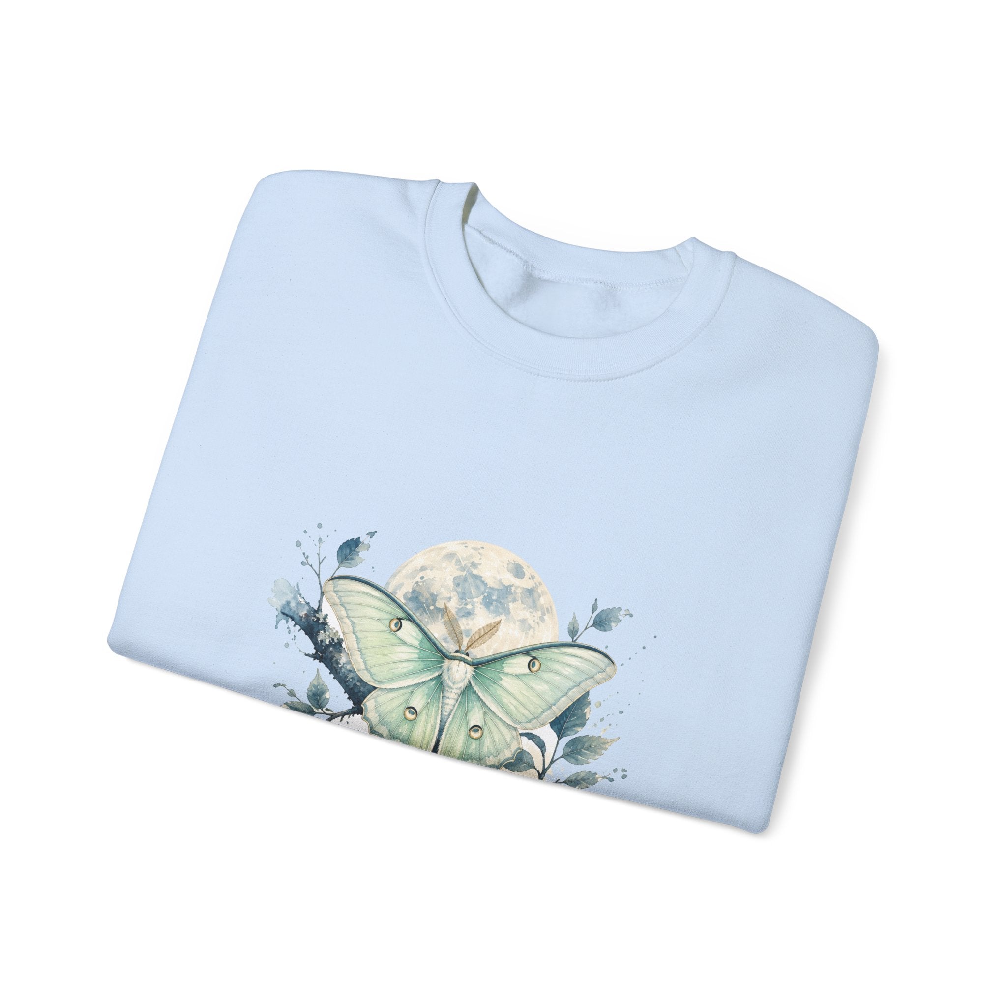 Matching Couple Sweatshirt - Butterfly & Moth Matching Couple Comfort Colors Crew Watercolor Art His Hers Birthday Gift - Design B