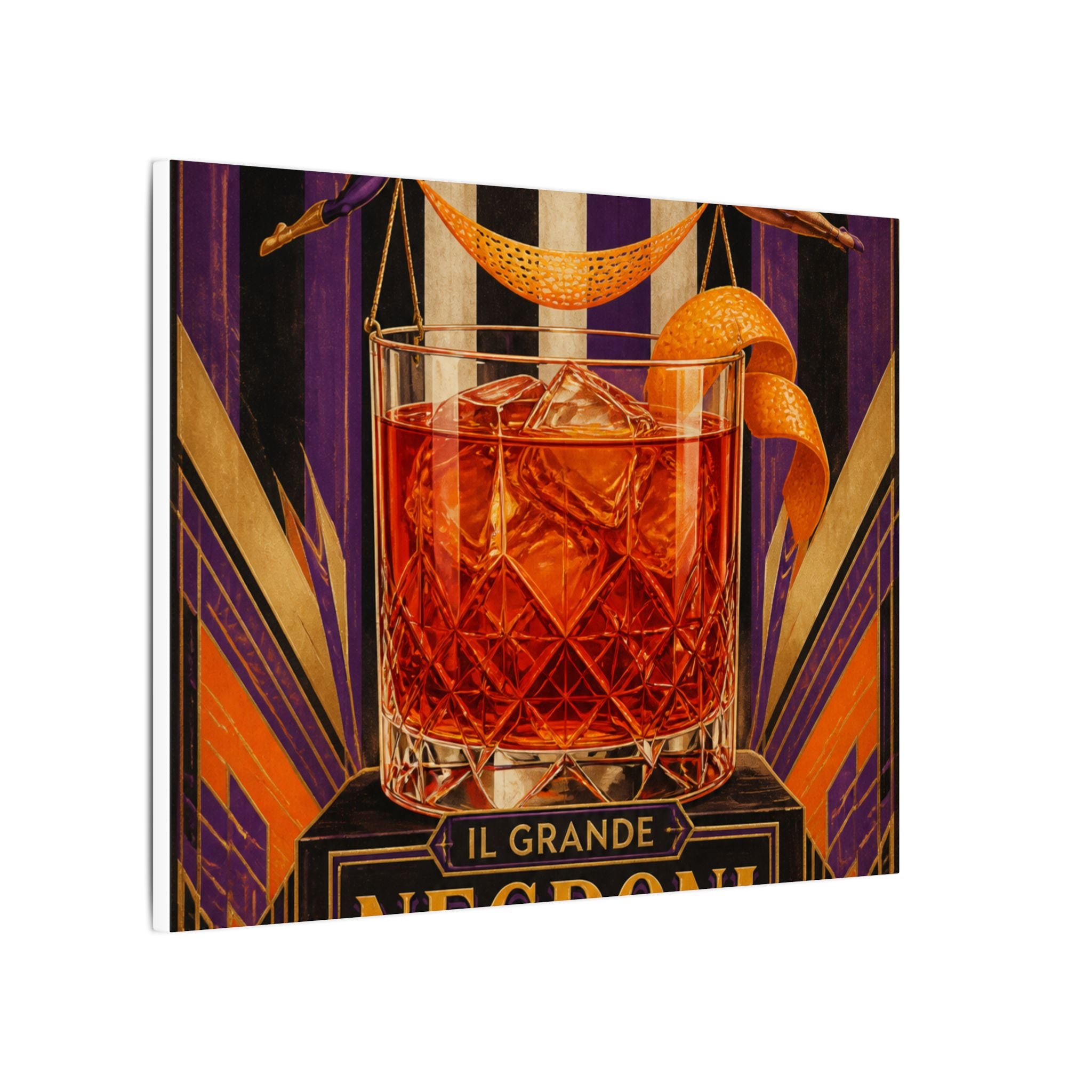 Negroni Trapeze Act Wall Art Canvas 16×20 Art Deco Entryway Decor Maximalist Print