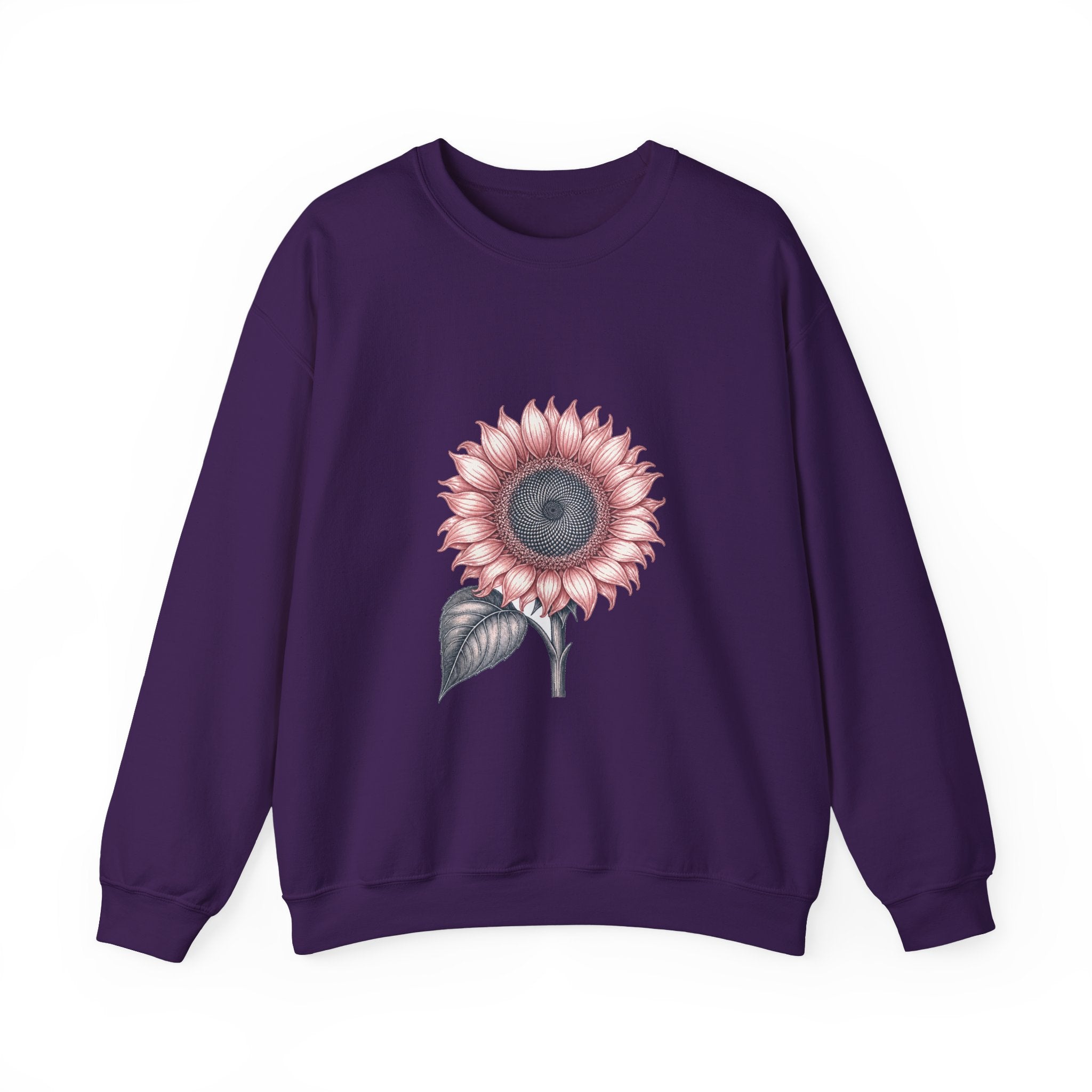 Matching Couple Sweatshirt - Sunflower & Moonflower Matching Couple Comfort Colors Crew Vintage Art His Hers Honeymoon Gift - Design A
