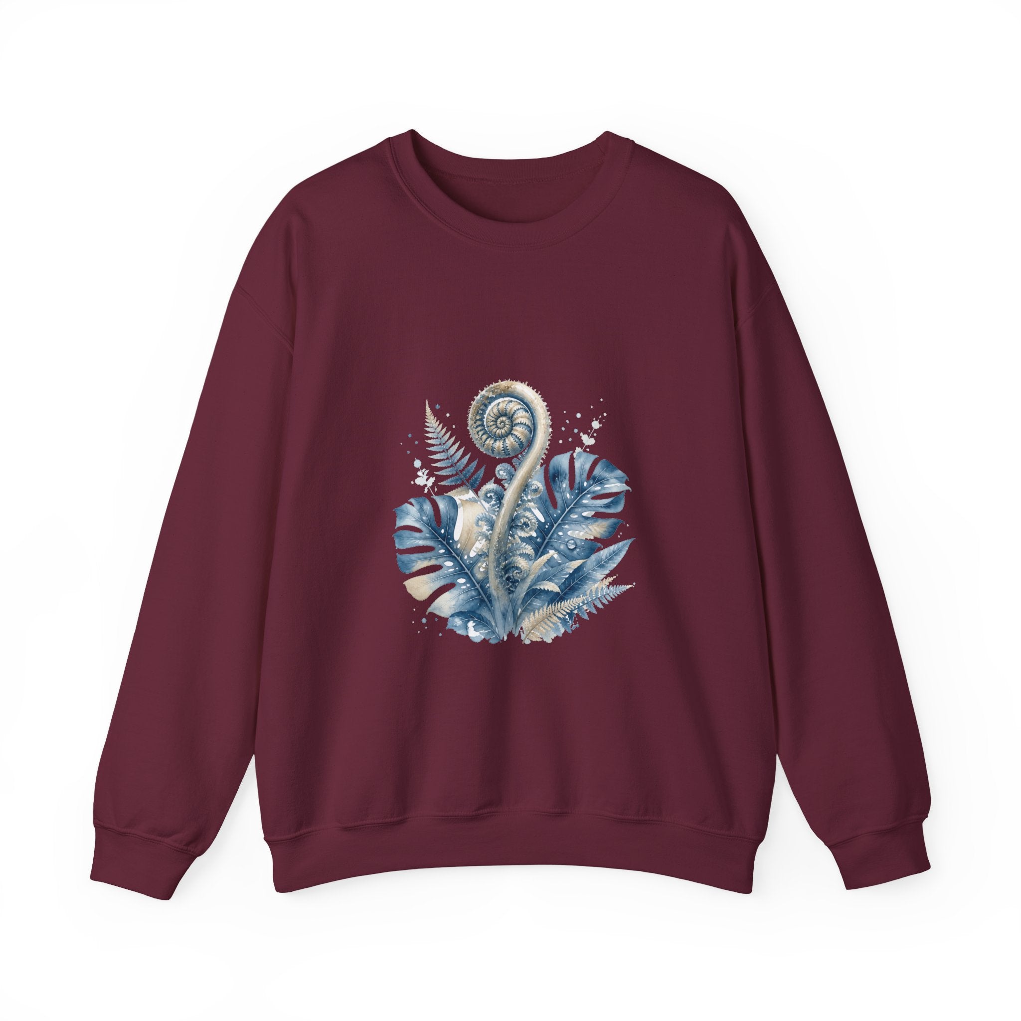 Matching Couple Sweatshirt - Desert & Rainforest Matching Couple Premium Fleece Sweatshirt Watercolor Art His Hers Birthday Gift - Design B