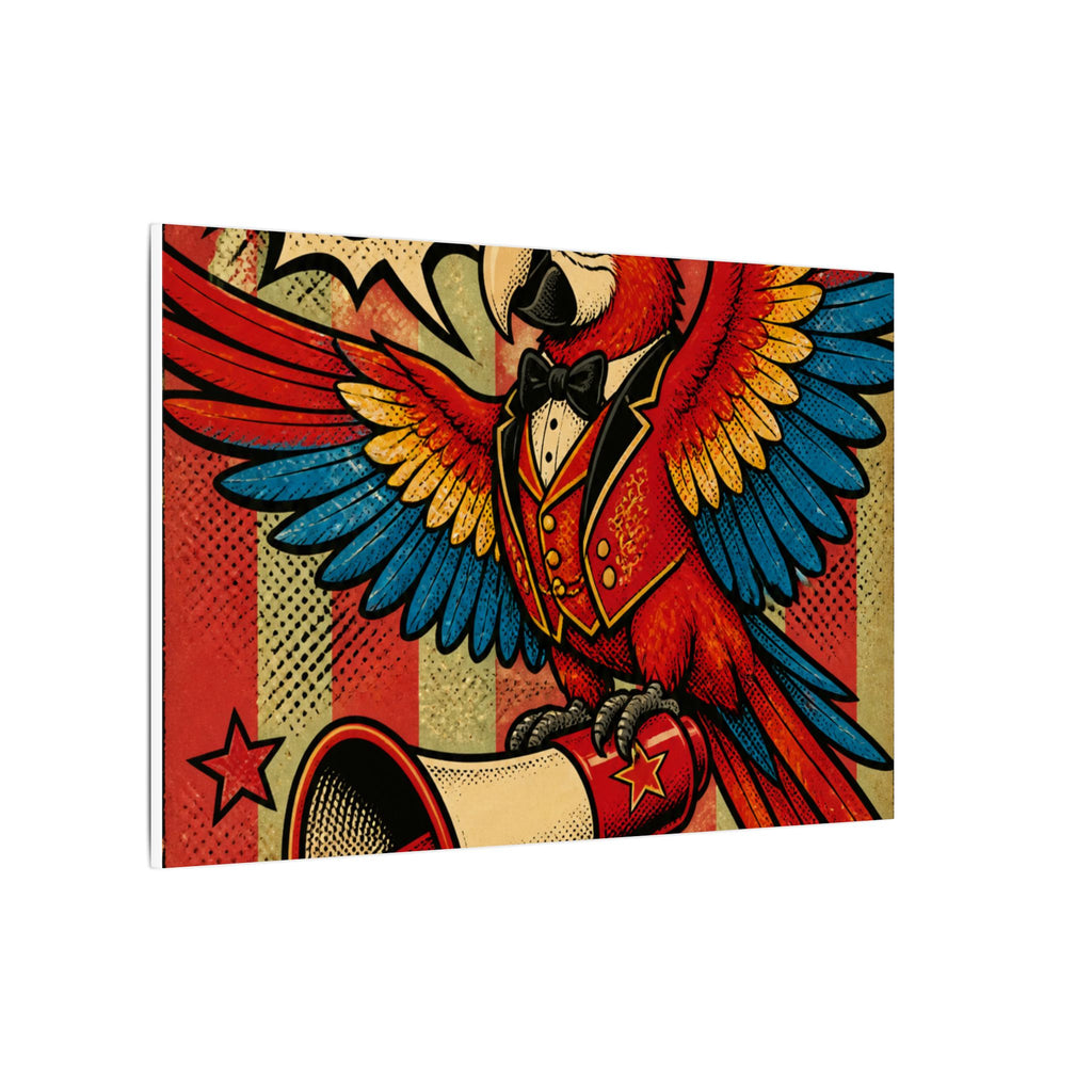 Parrot Ringmaster Wall Art Canvas 16×20 Pop Art Living Room Decor Maximalist Print