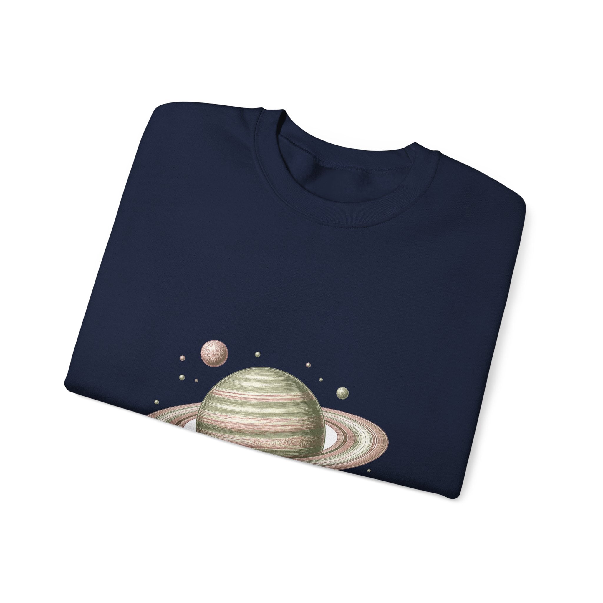 Matching Couple Sweatshirt - Saturn & Jupiter Matching Couple Premium Fleece Sweatshirt Vintage Art His Hers Honeymoon Gift - Design A