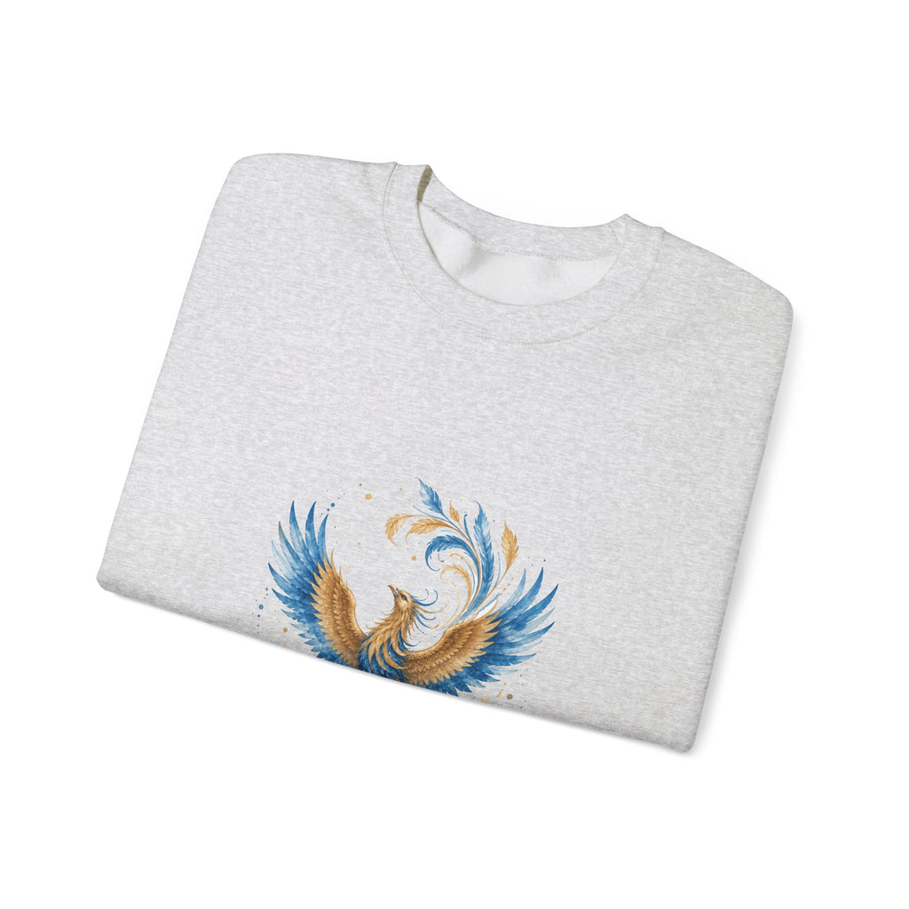 Matching Couple Sweatshirt - Dragon & Phoenix Matching Couple Premium Fleece Sweatshirt Watercolor Art His Hers Birthday Gift - Design B