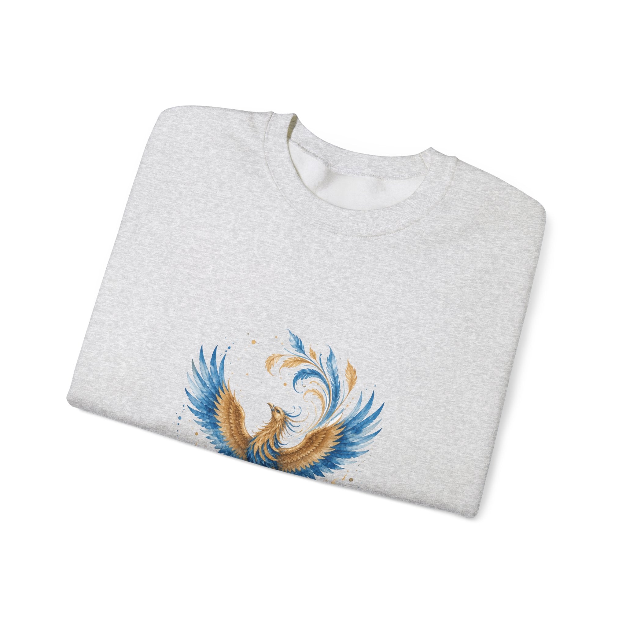 Matching Couple Sweatshirt - Dragon & Phoenix Matching Couple Premium Fleece Sweatshirt Watercolor Art His Hers Birthday Gift - Design B